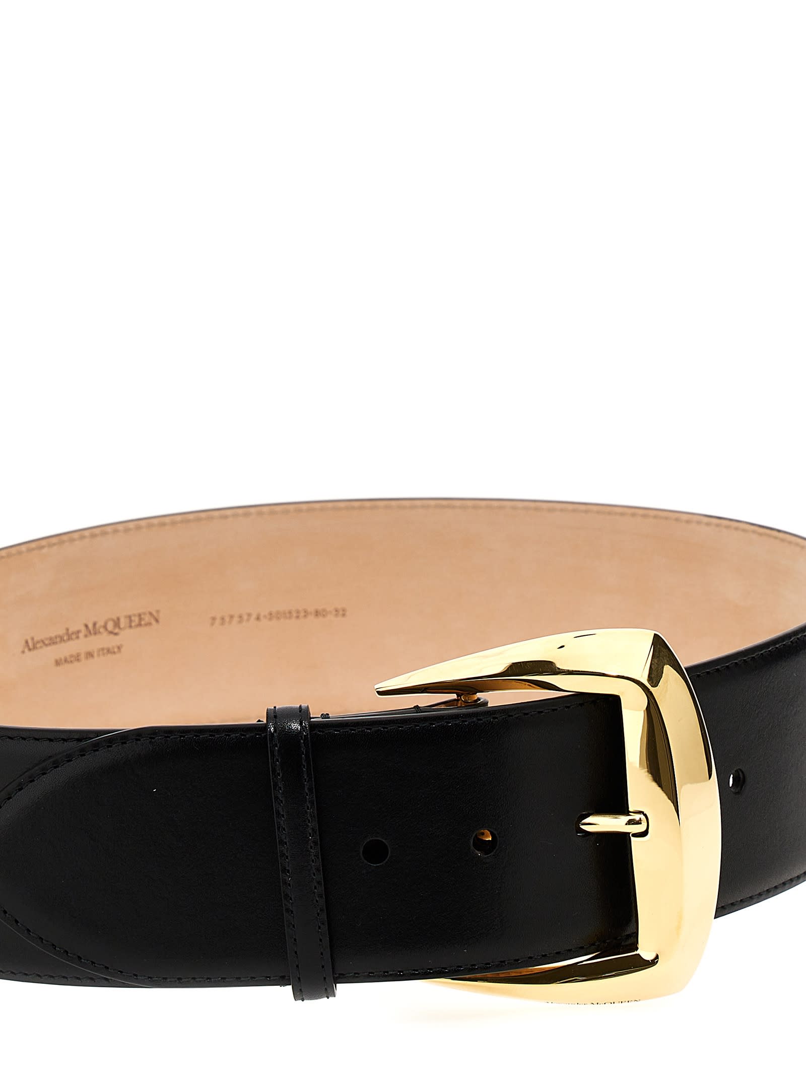 Shop Alexander Mcqueen Geometric Belt In Black