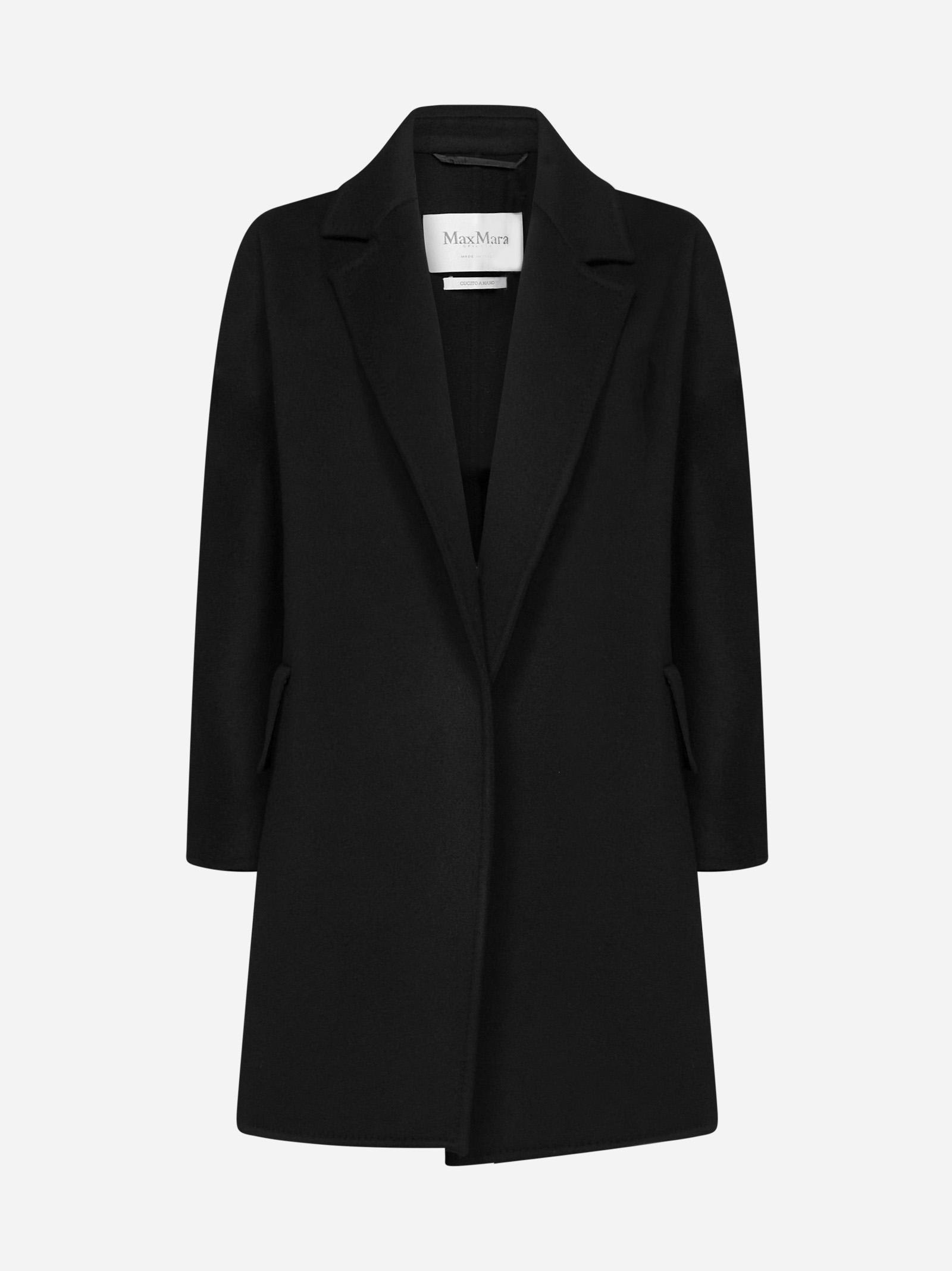 Shop Sportmax Beira Wool And Cashmere Coat In Black