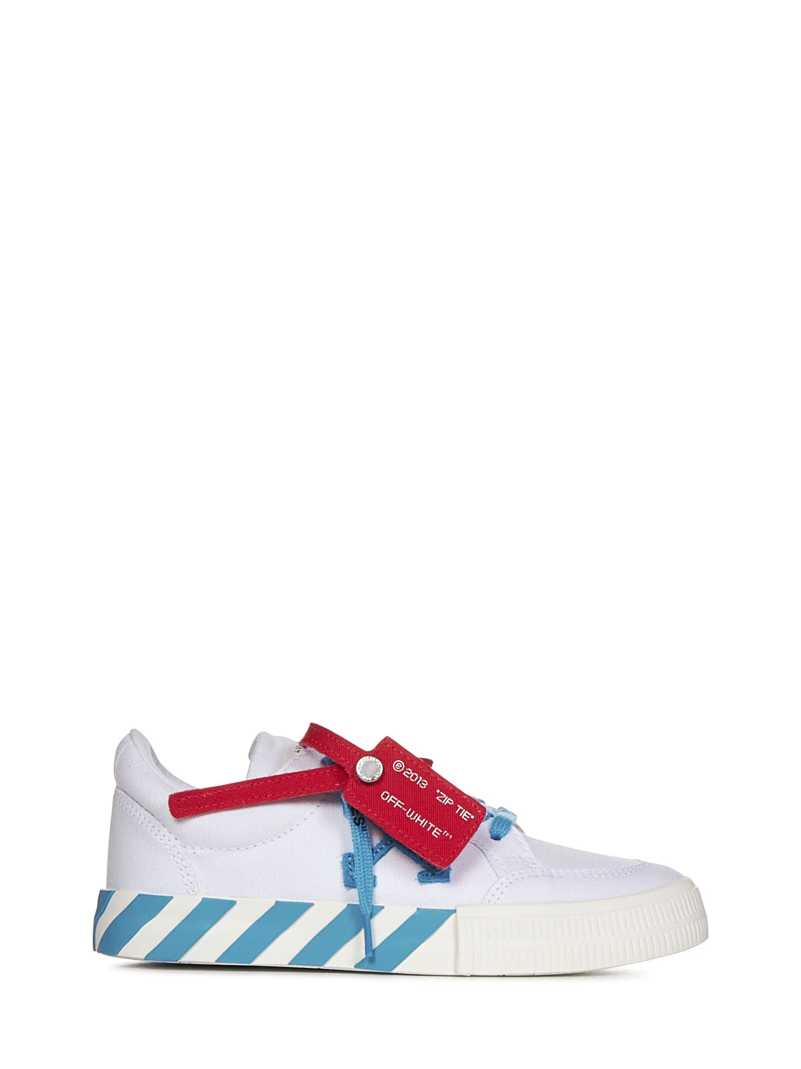 Off-White Vulcanized Lace Up Canvas Sneakers