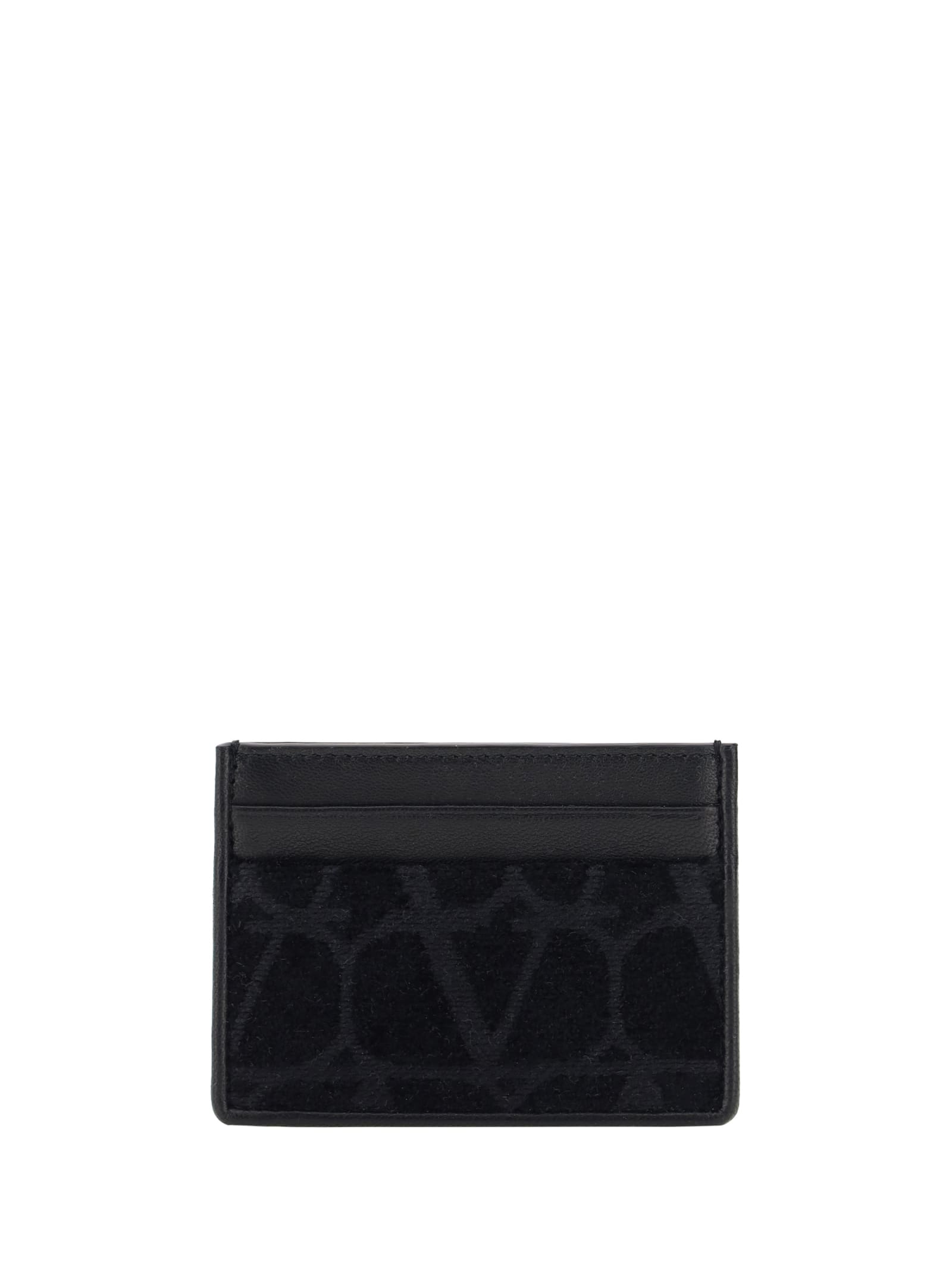 Shop Valentino Card Holder In Black