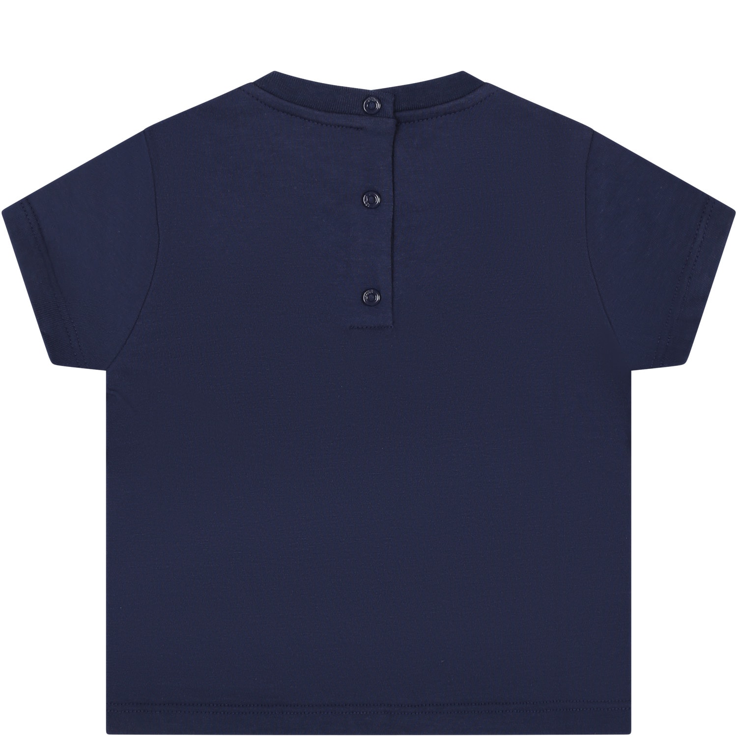 Shop Fendi Blue T-shirt For Baby Boy With Ff