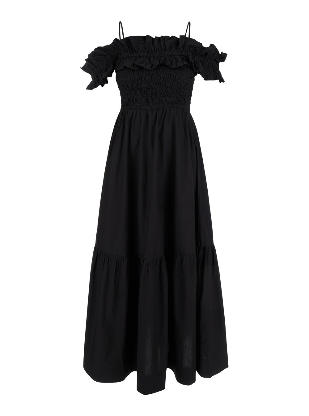 Ganni Cotton Poplin Long Smock Dress | Smart Closet