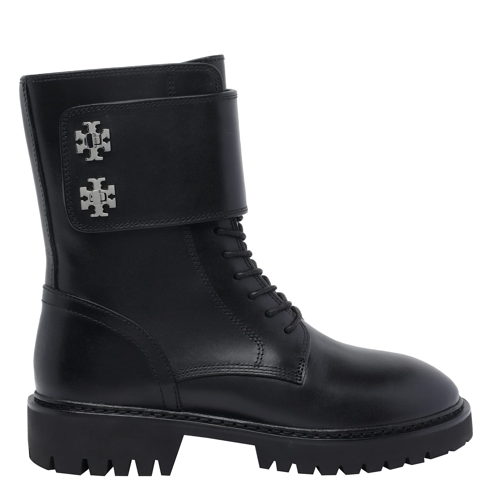 Tory Burch Stylish Lace-up Ankle Strap Booties In Animal Print