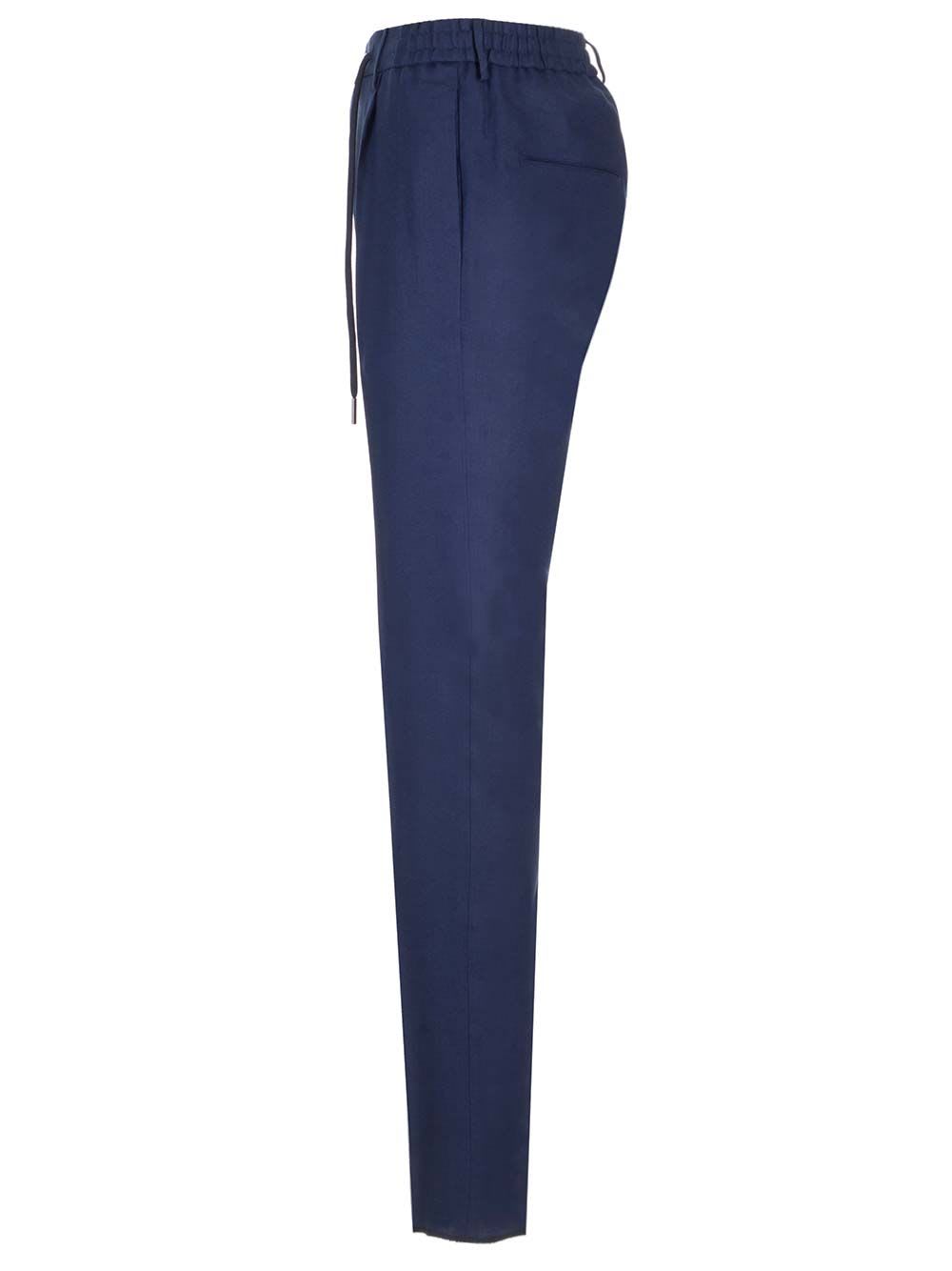 Shop Tagliatore Newman Trousers In Blue