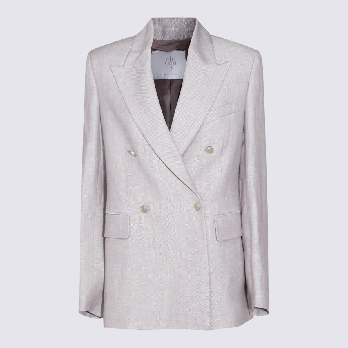 Eleventy Grey Wool Blazer In Neutral