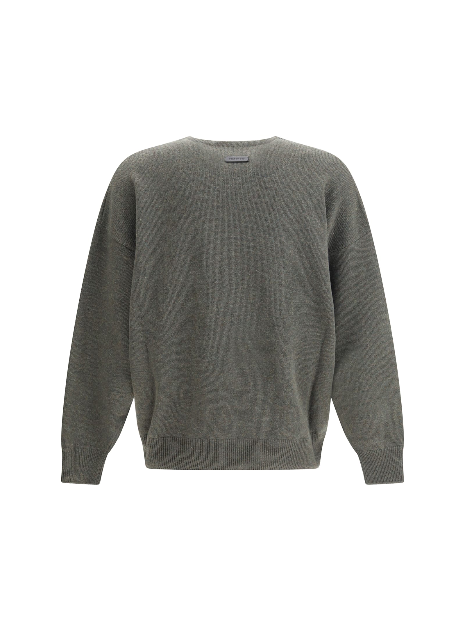 Fear Of God Men Oversized Wool Crewneck Sweater In Gray