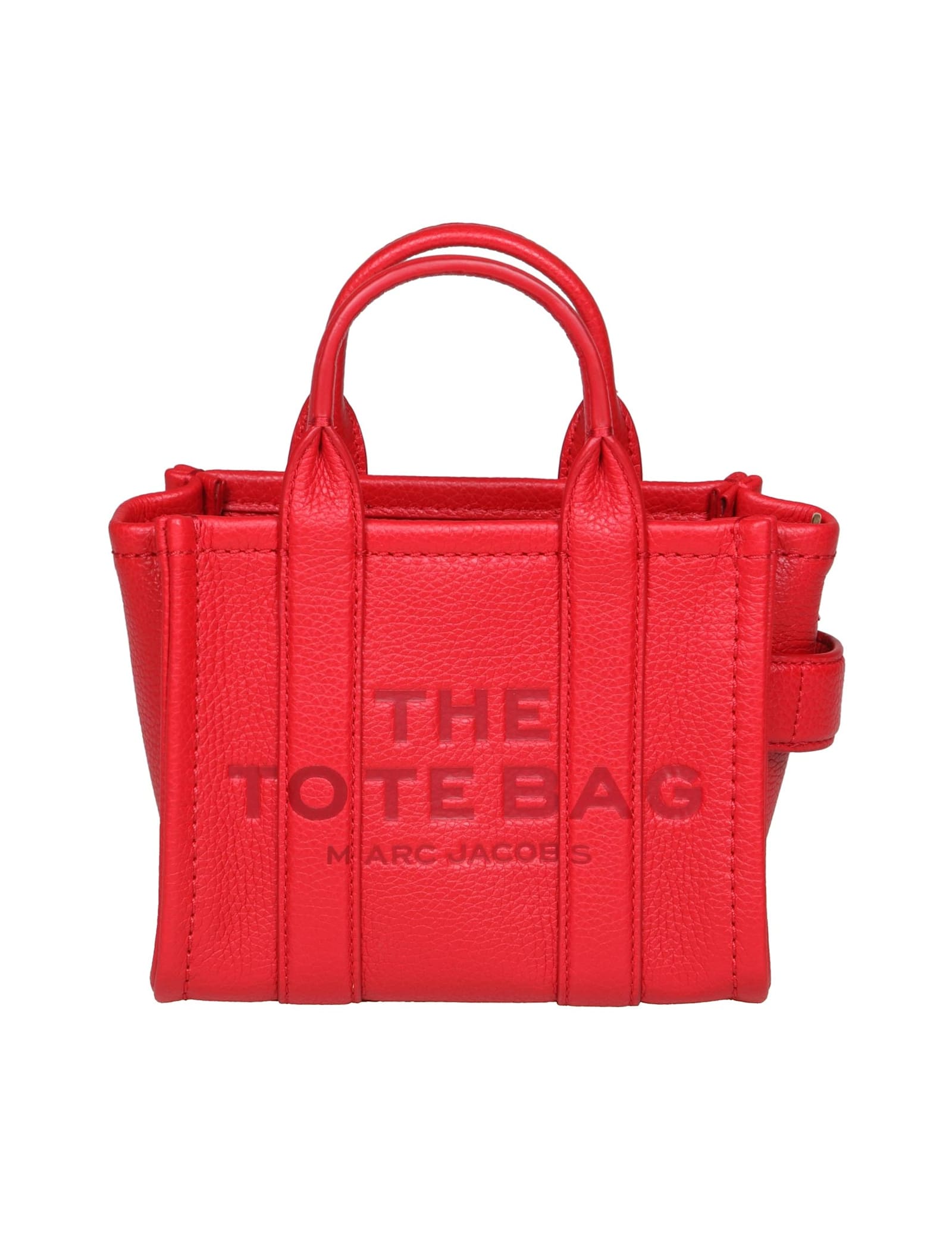 Shop Marc Jacobs Mini Tote In Red Leather