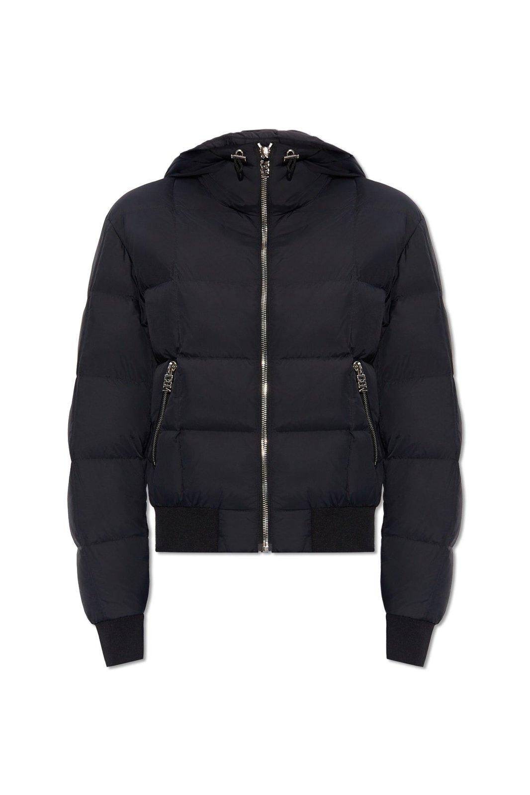 Zipped Hooded Down Jacket