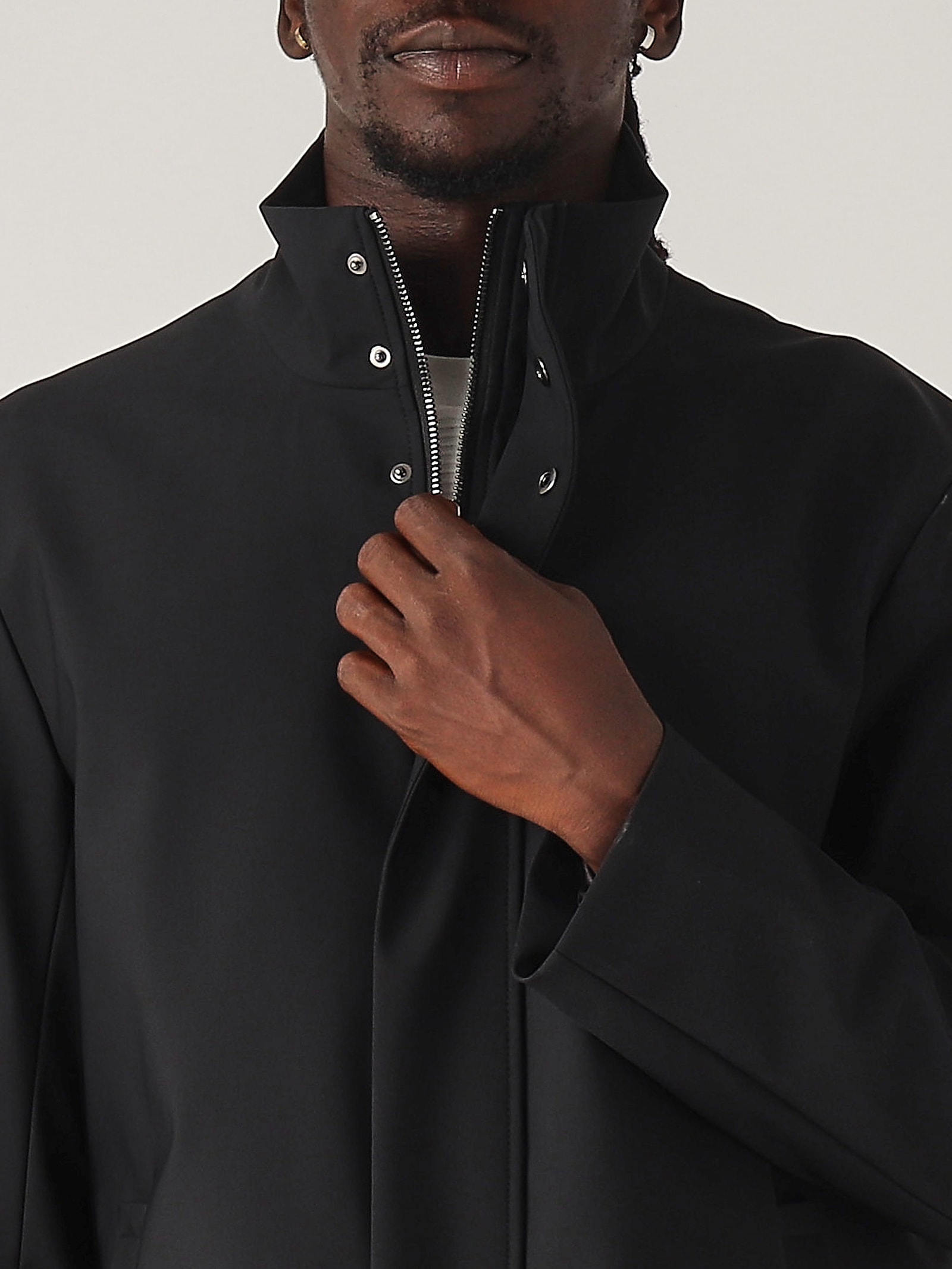 Shop Emporio Armani Trench Jacket In Nero