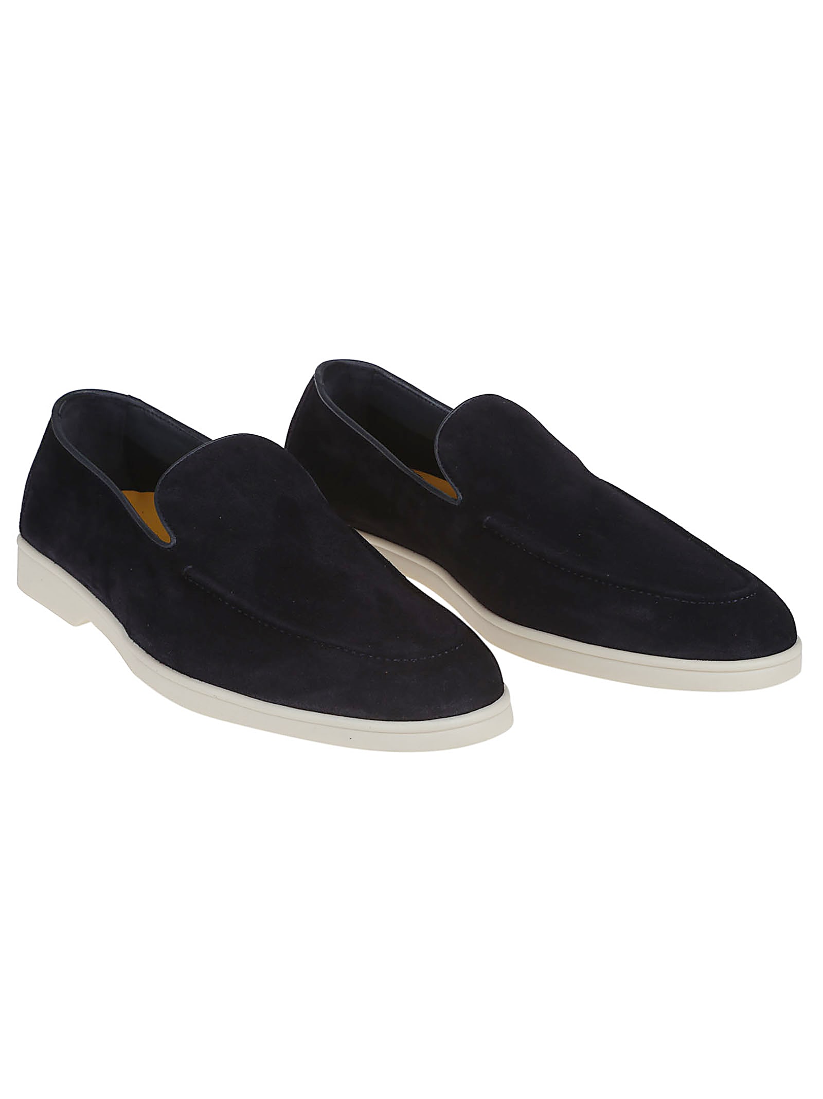 Doucal's Moccasin Shoes With Smooth Suede Finish In Black