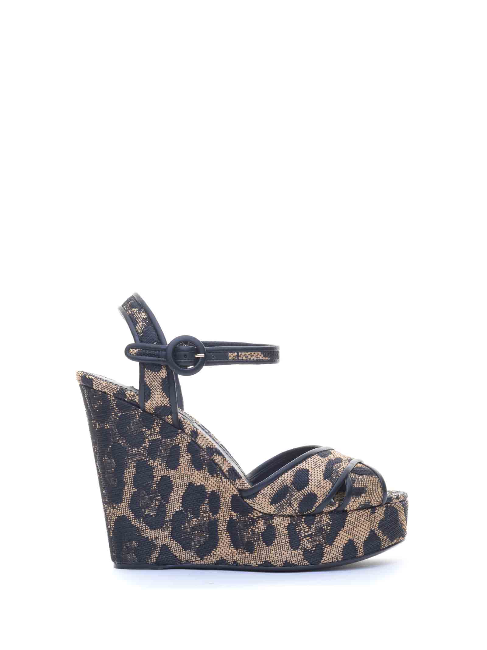 DOLCE & GABBANA WEDGE SANDALS,11234815