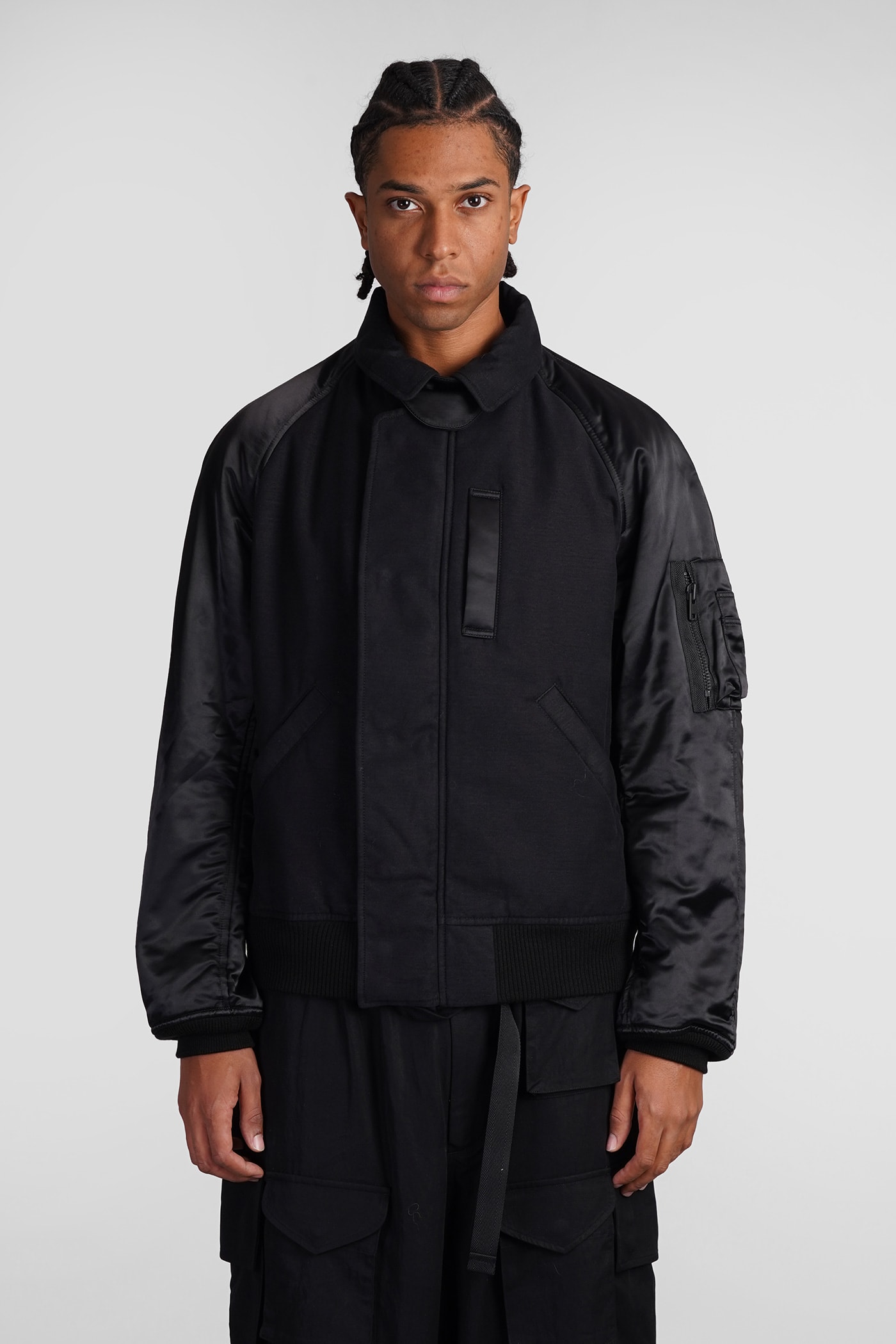 Y-3 Bomber In Black Polyester