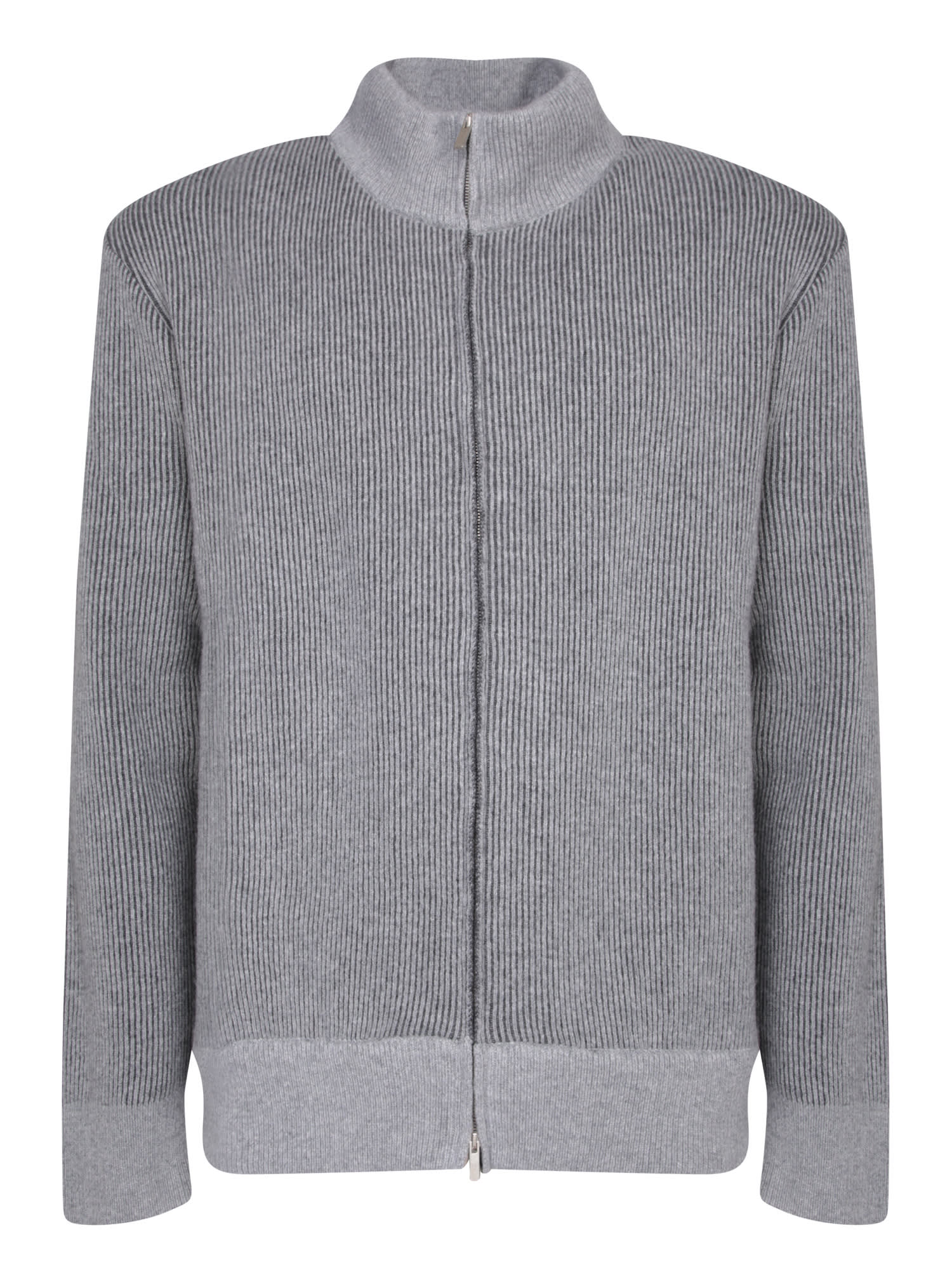 Shop Lardini Vanisã© Grey Wool And Cashmere Sweater