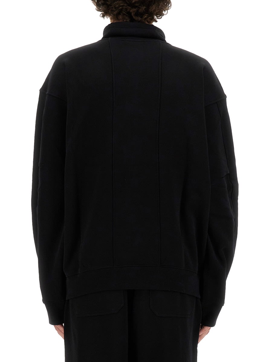 Shop Helmut Lang Zip Sweatshirt. In Black