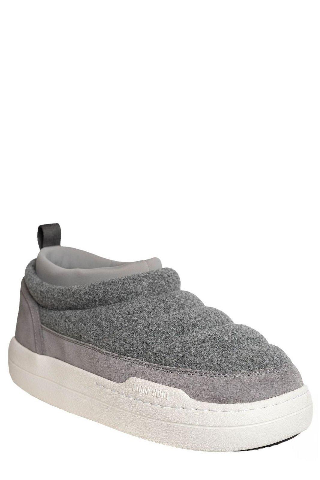 Shop Moon Boot Park Soft Felt Sneakers In Grey