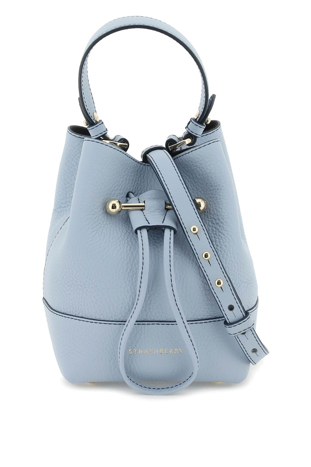 Strathberry Lana Osette Bucket Bag In Forget Me Not Navy Light (light ...