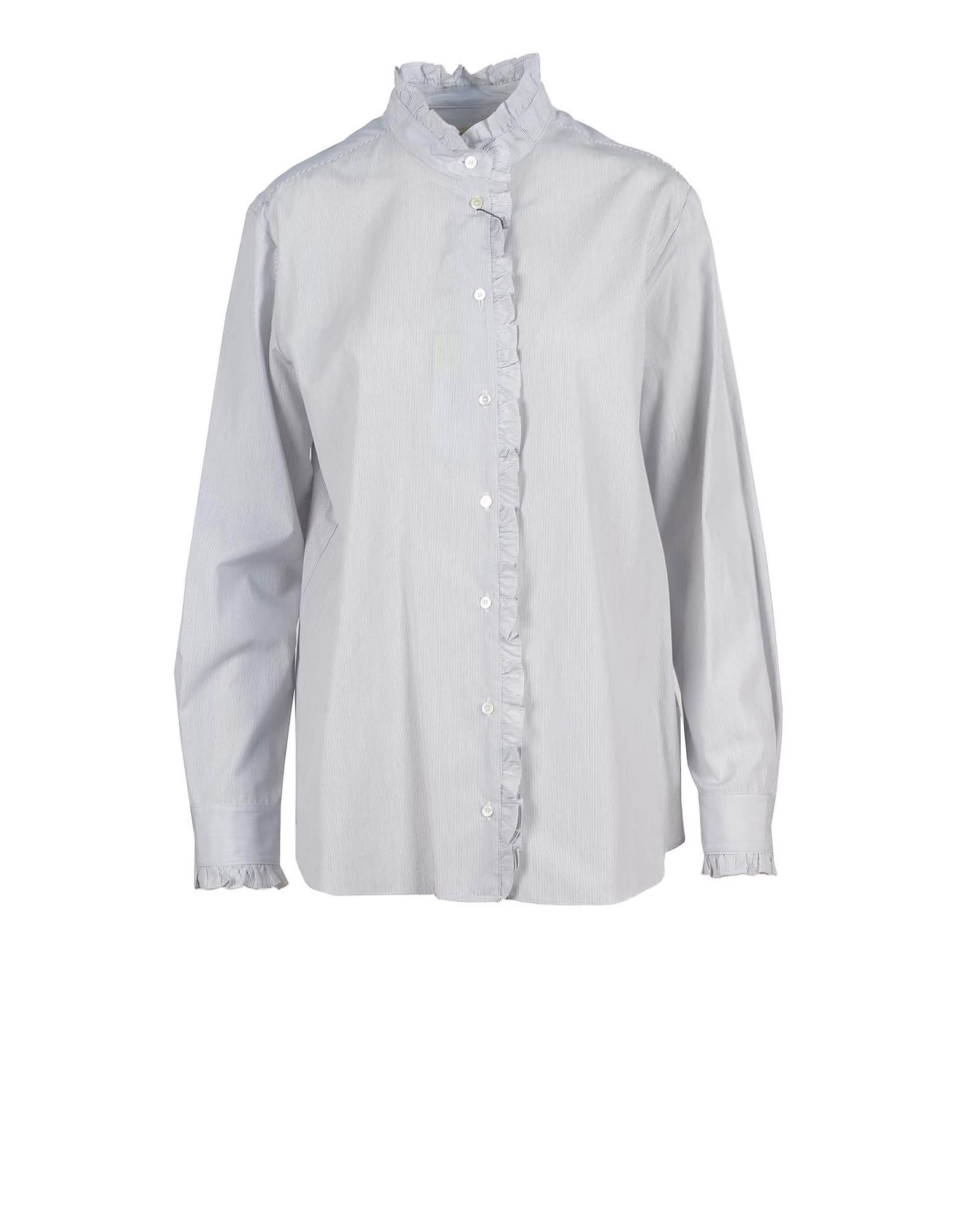 Max Mara Womens White / Blue Shirt