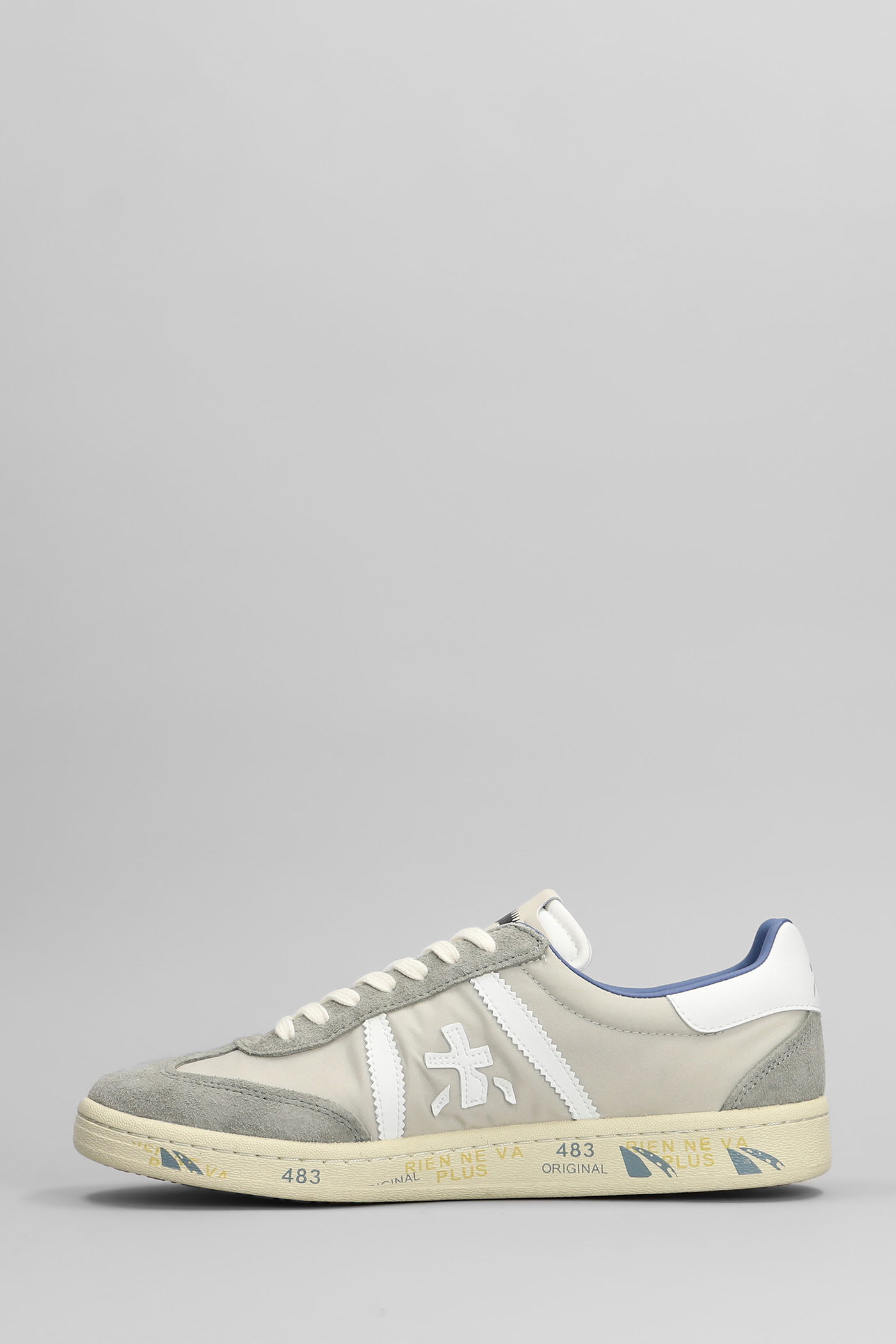 Premiata Bonnie Sneakers In Grey Suede And Fabric In Gray