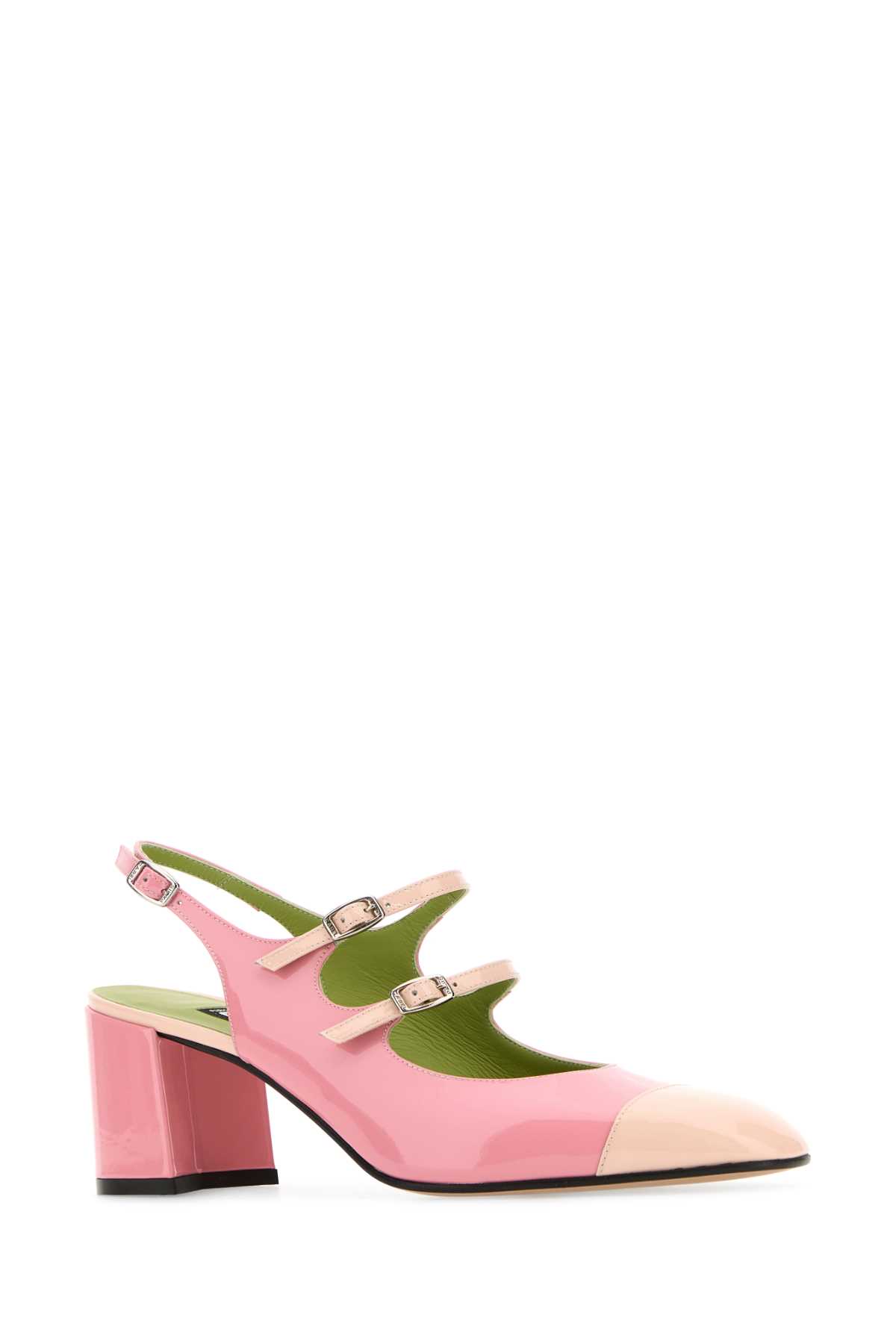 Shop Carel Two-tone Leather Papaya Pumps In Pink