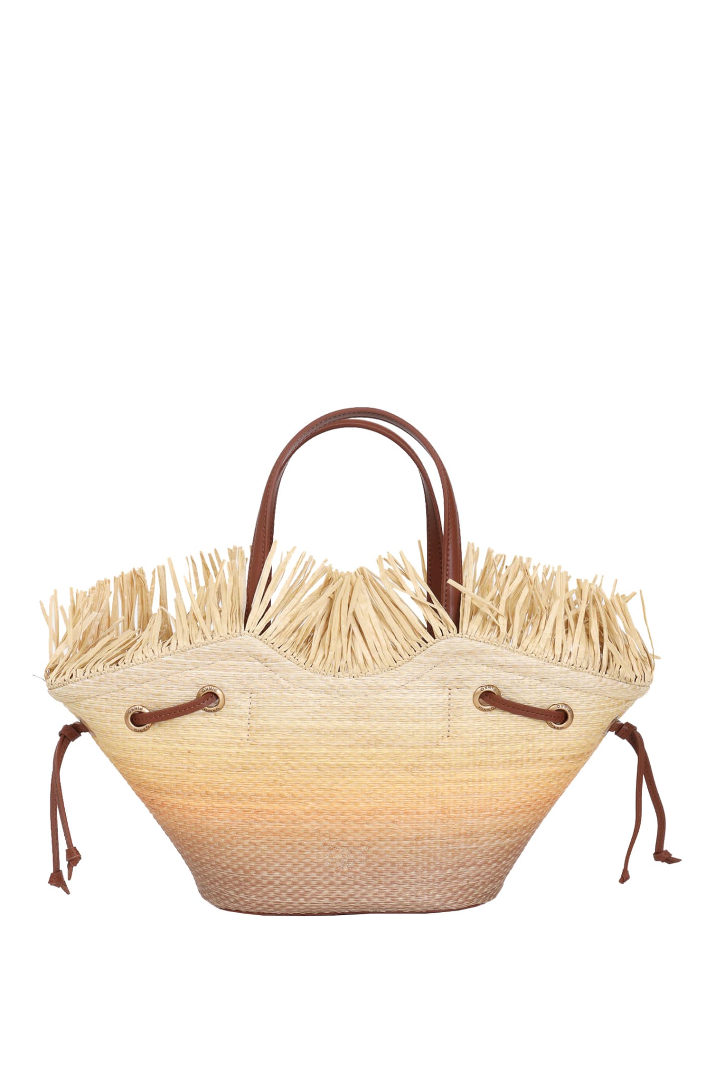 Shop Pinko Handbag In Cuoio/giallo/naturale