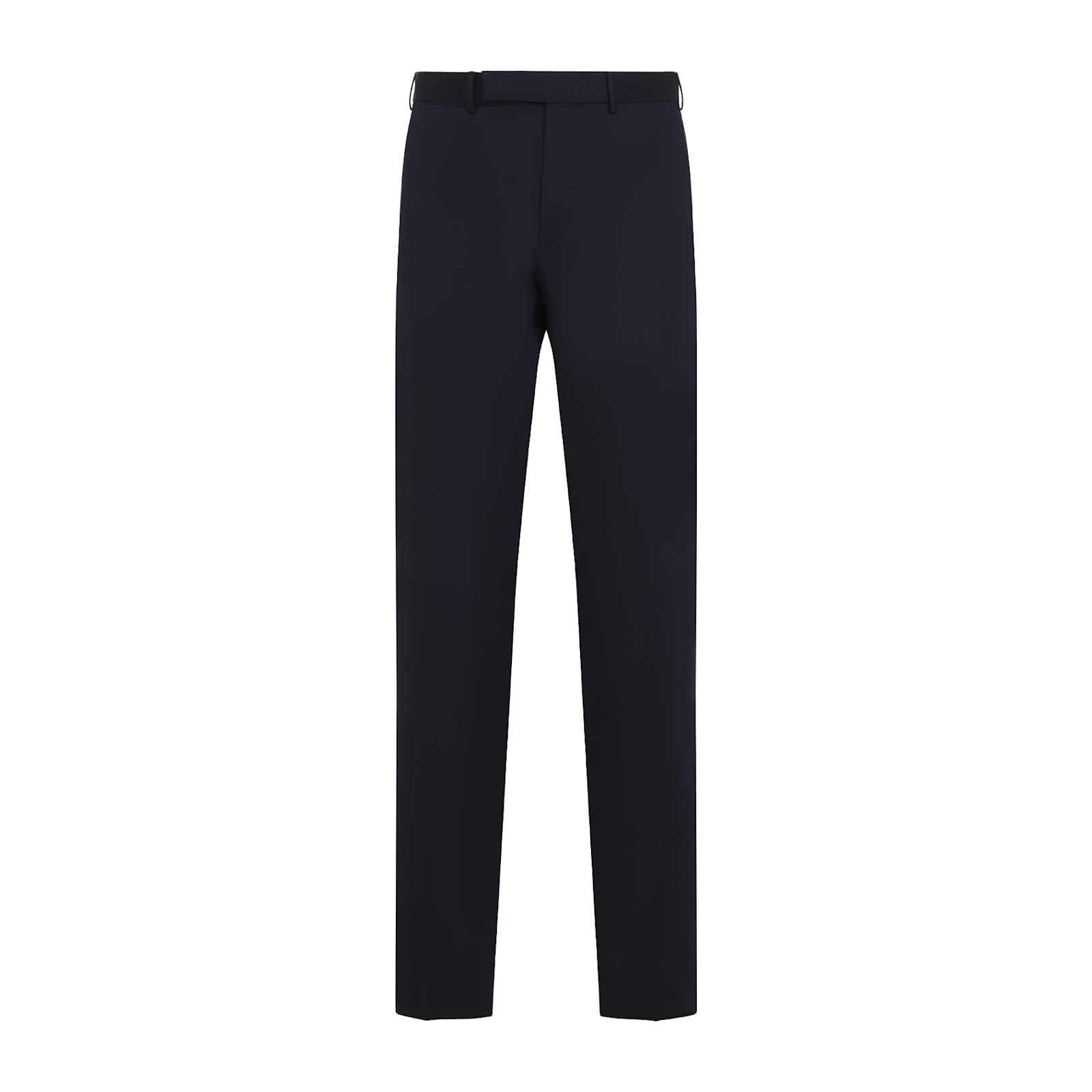 Zegna Cotton-lycra Formal Pants Back Slit In Blue