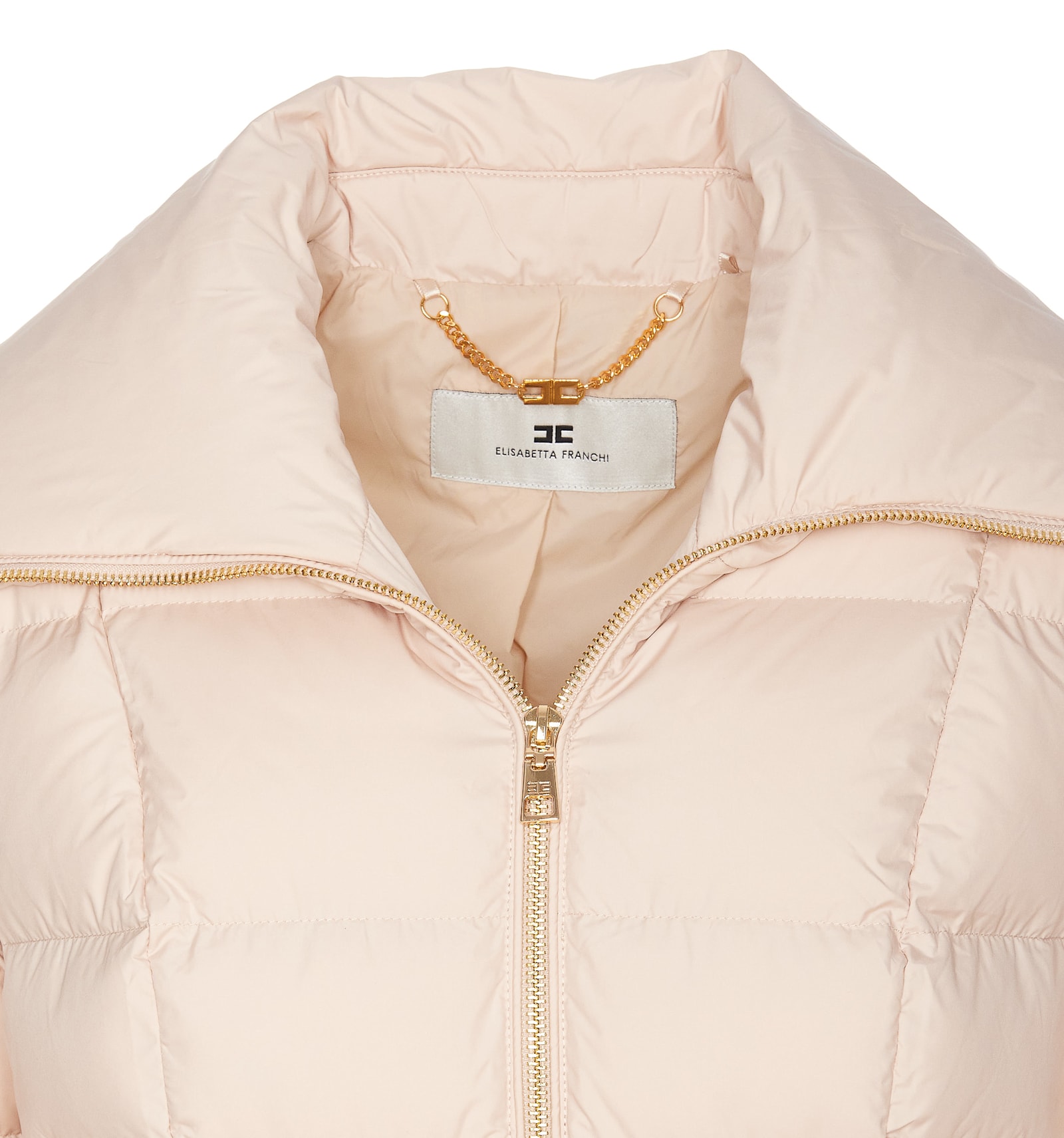 Elisabetta Franchi Padded Jacket In White