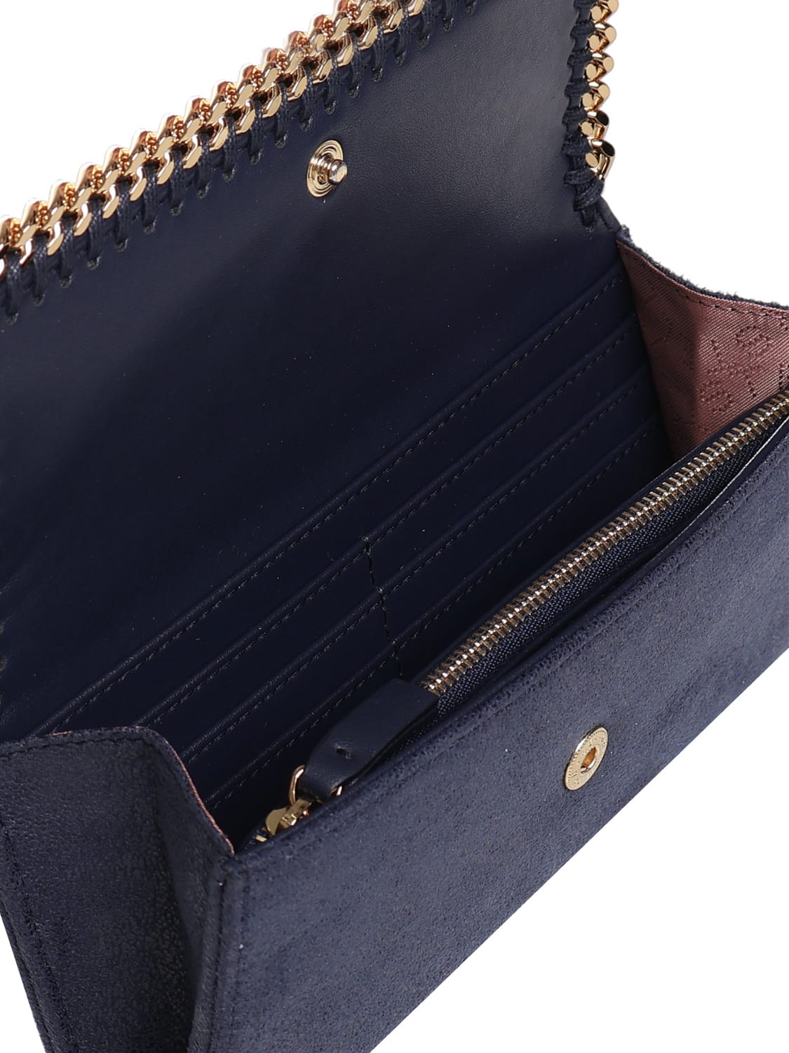 Shop Stella Mccartney Falabella Continental Wallet In Blue