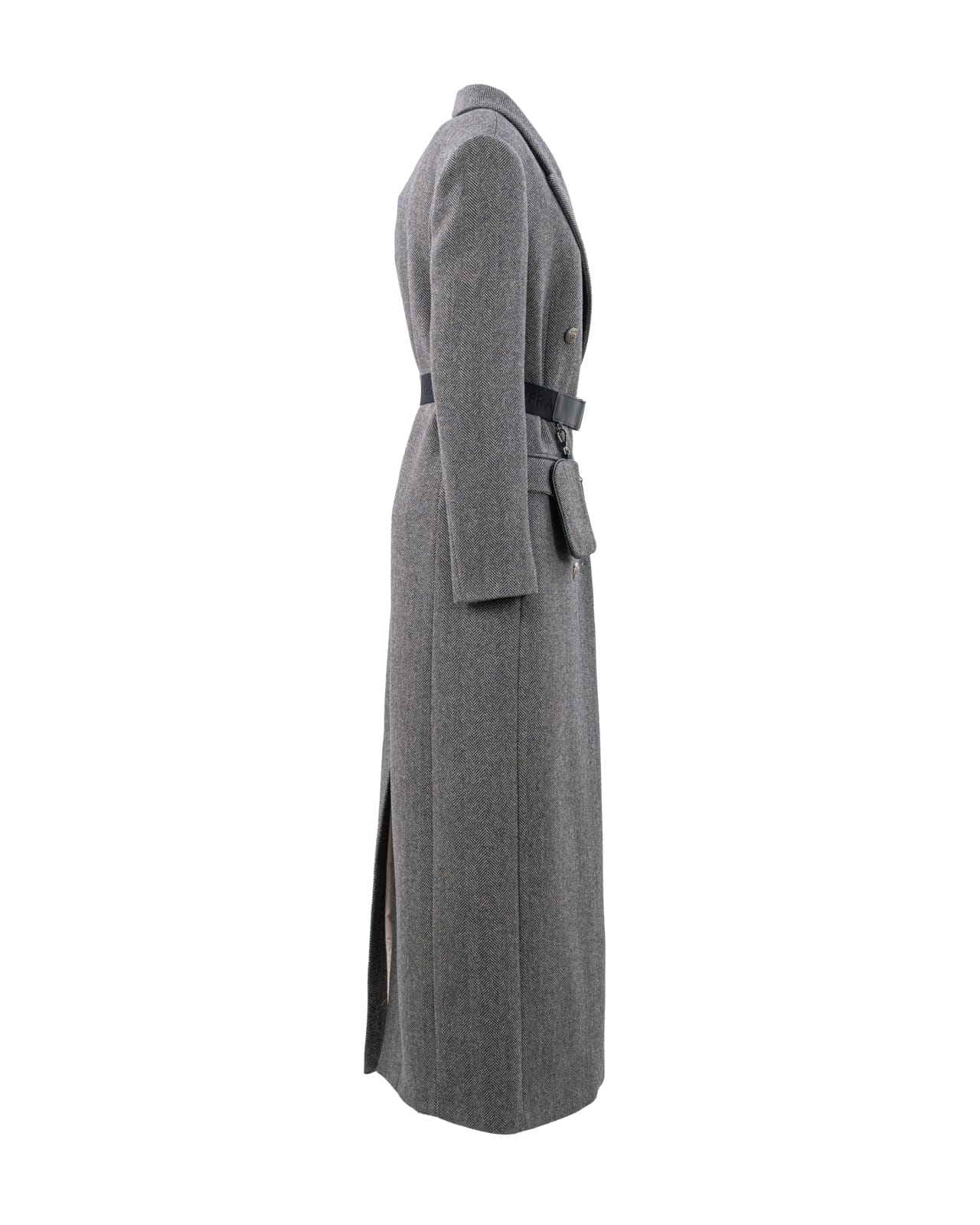 Shop Elisabetta Franchi Coats Dove Grey