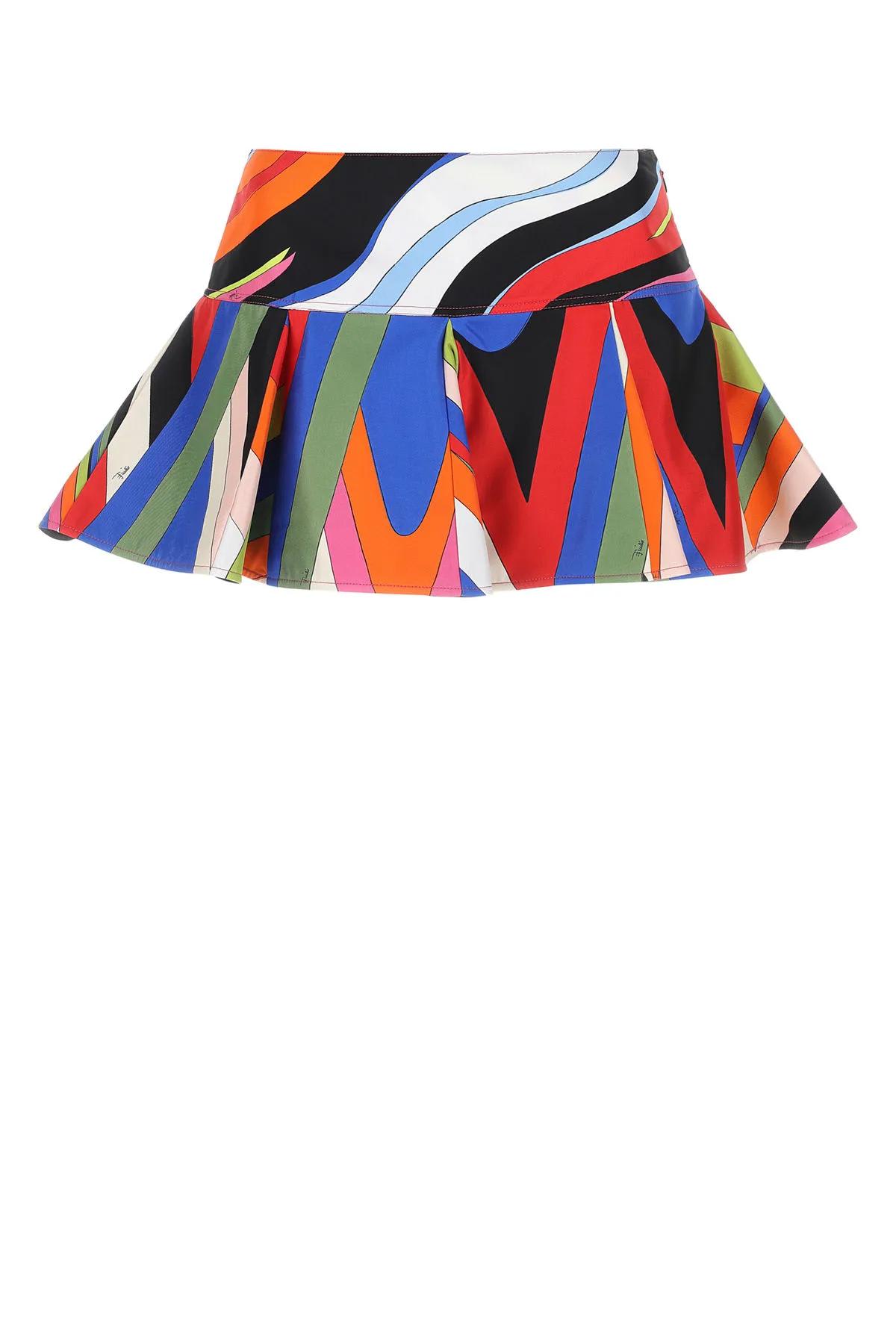 Emilio Pucci Printed Silk Mini Skirt