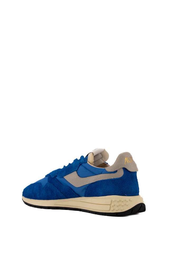 Shop Autry Reelwind Low Sneakers In Nylon And Suede In Blue