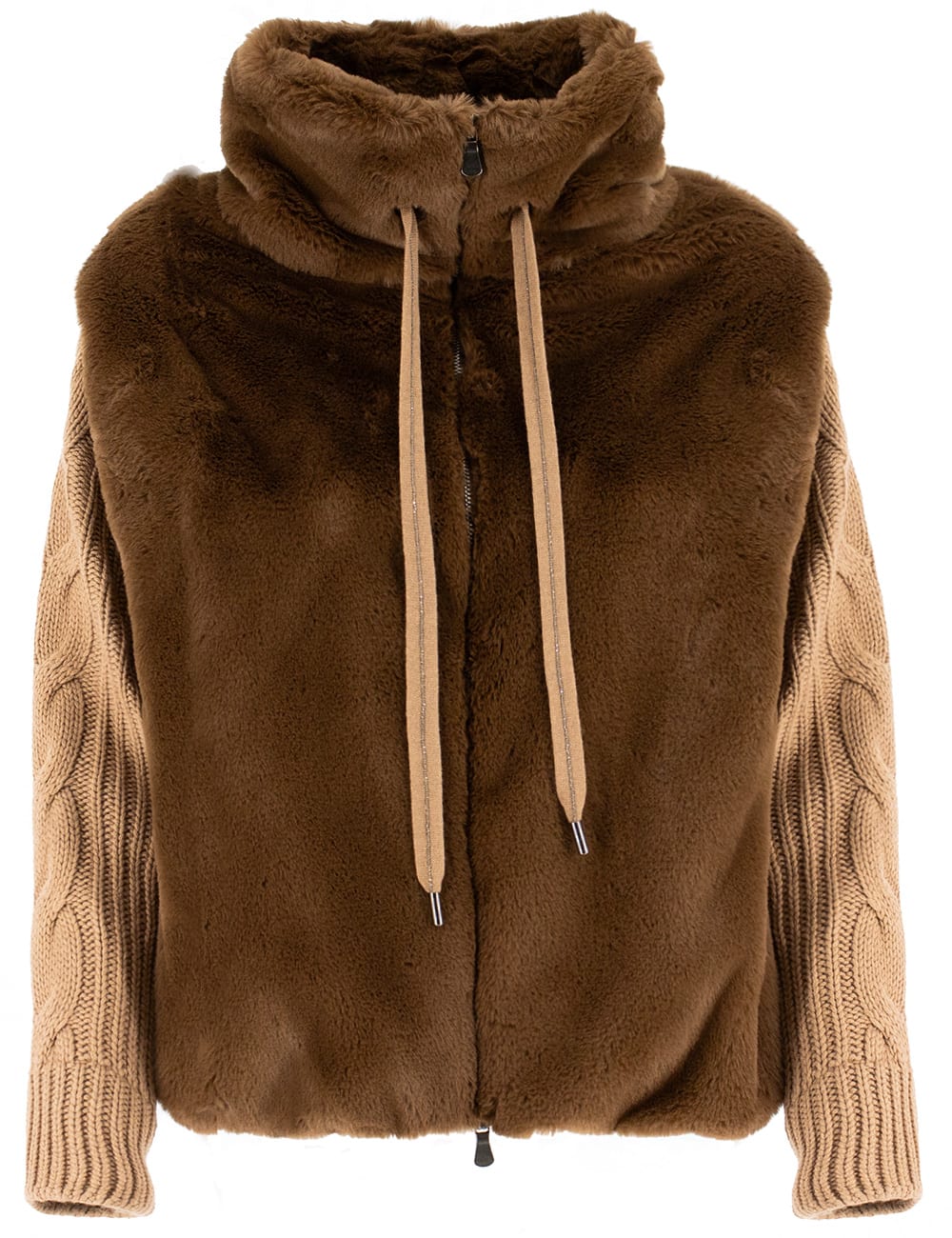 Shop Le Tricot Perugia Jacket In Tobacco Camel