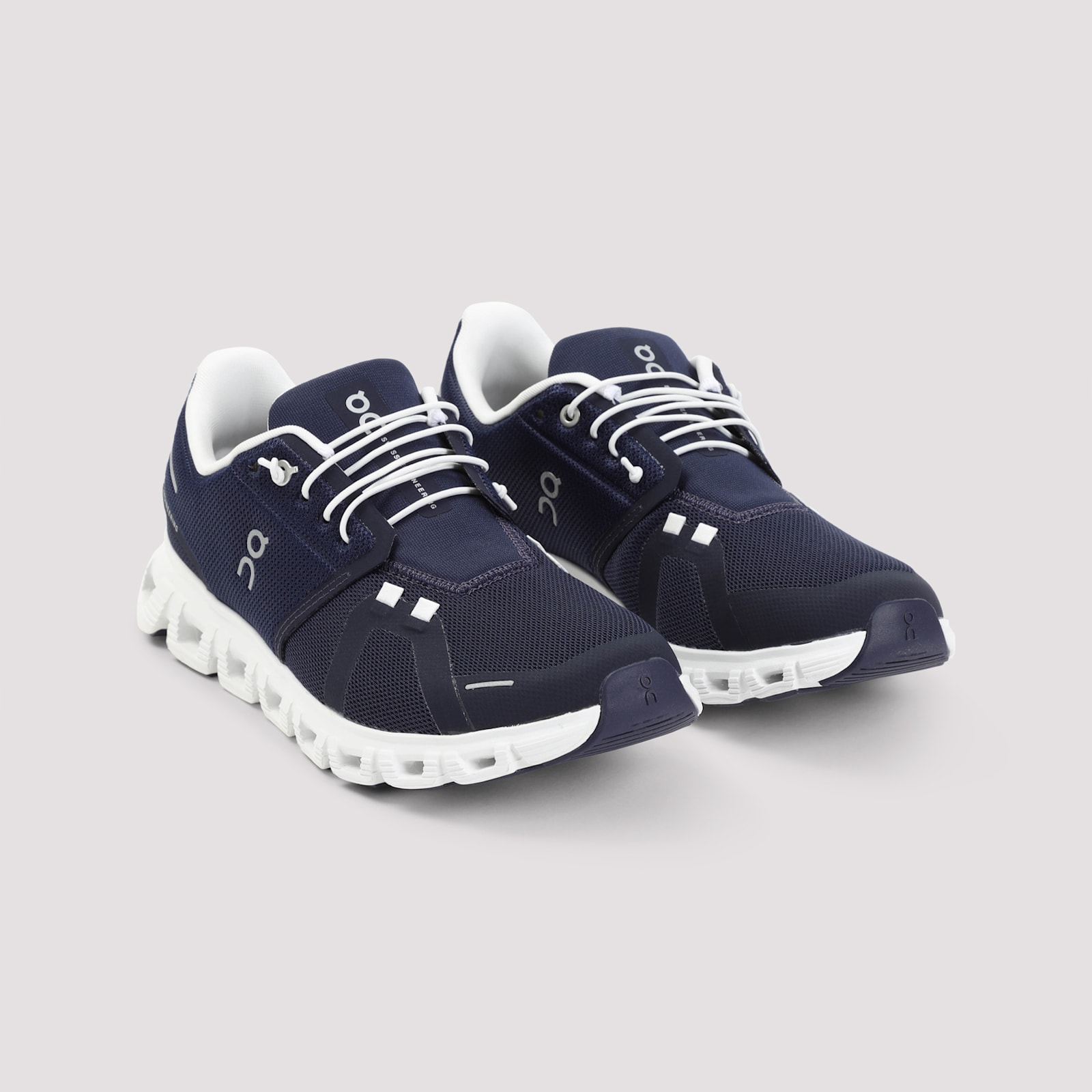 On Low Top Sneakers With Mesh Upper And Rubber Outsole In Blue