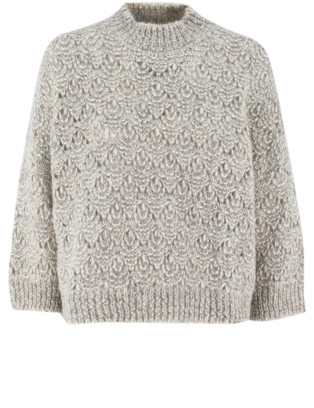 Shop Peserico Jumper In Grigio Nebbia