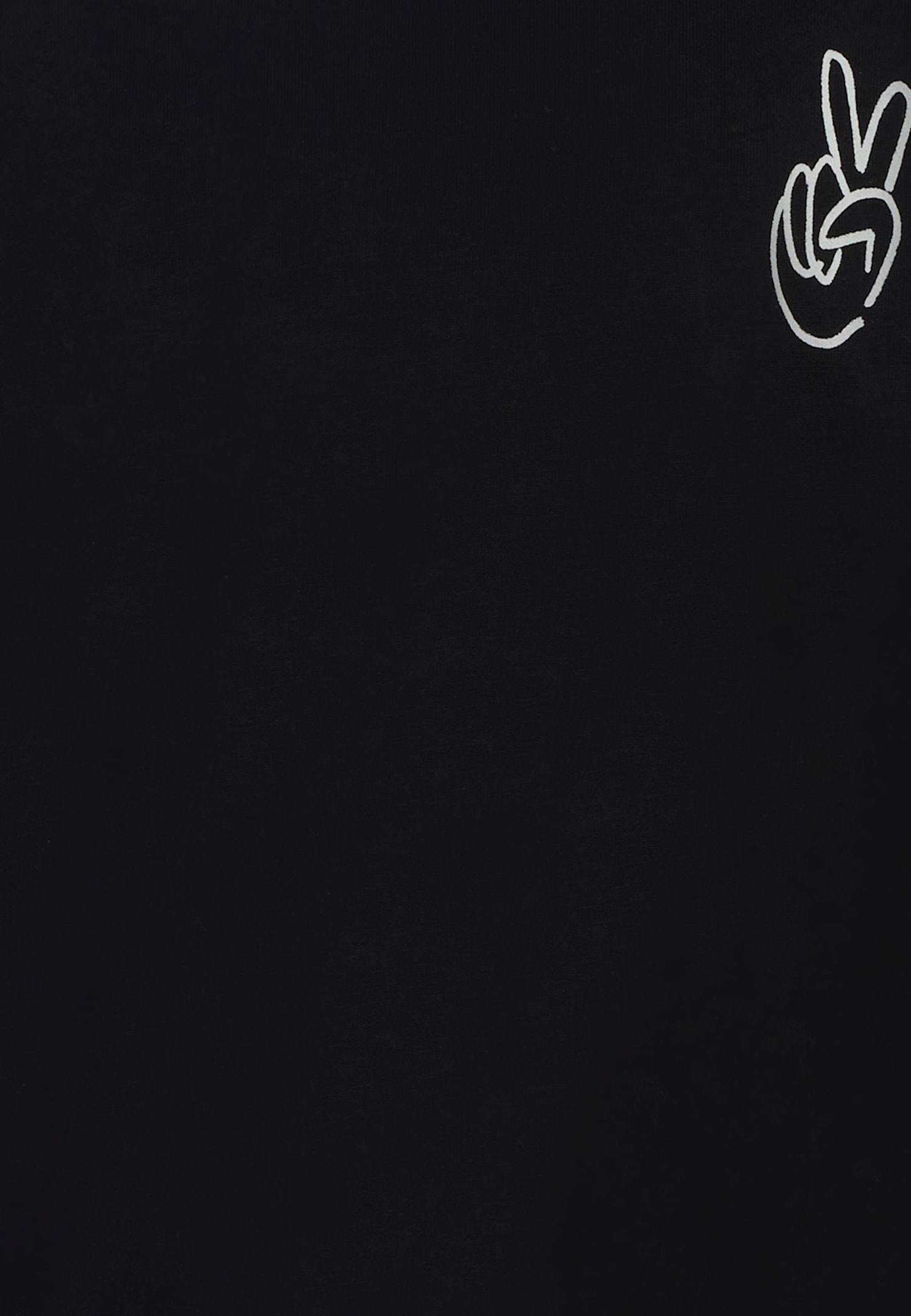 Molo Black T-shirt For Boy With Hand In Black