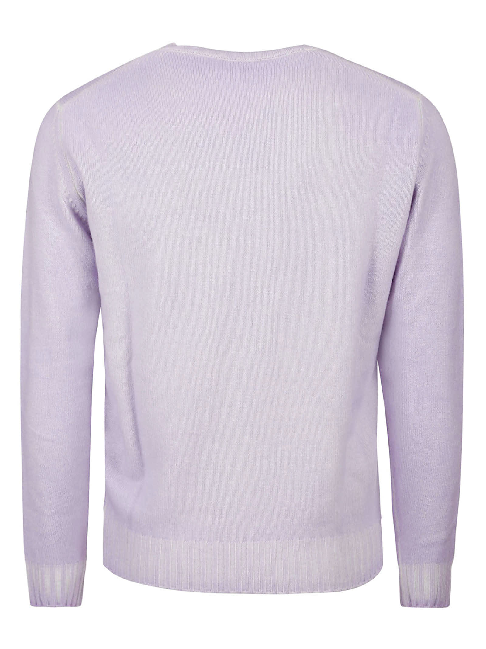 Shop Filippo De Laurentiis Crewneck Wool Cashmere In Lilac