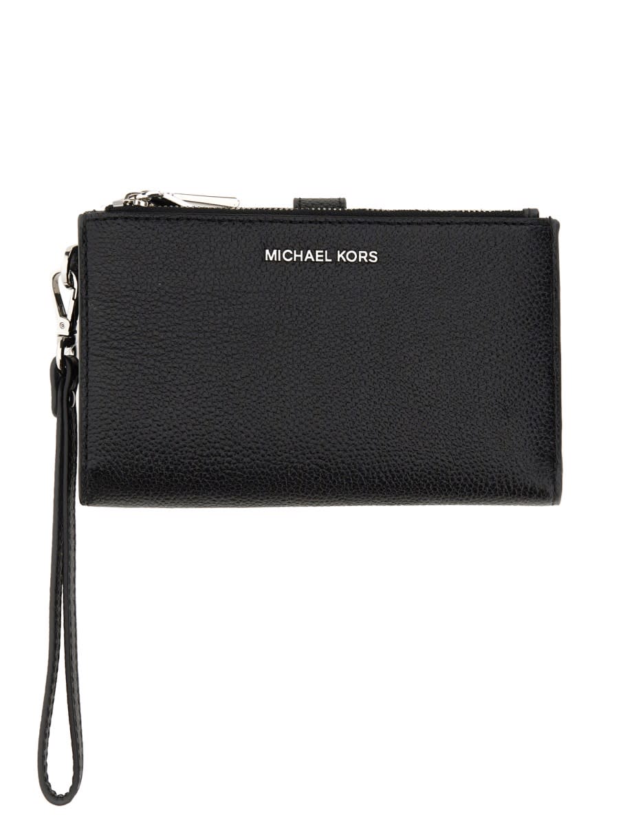Shop Michael Kors Wallet Adele In Black