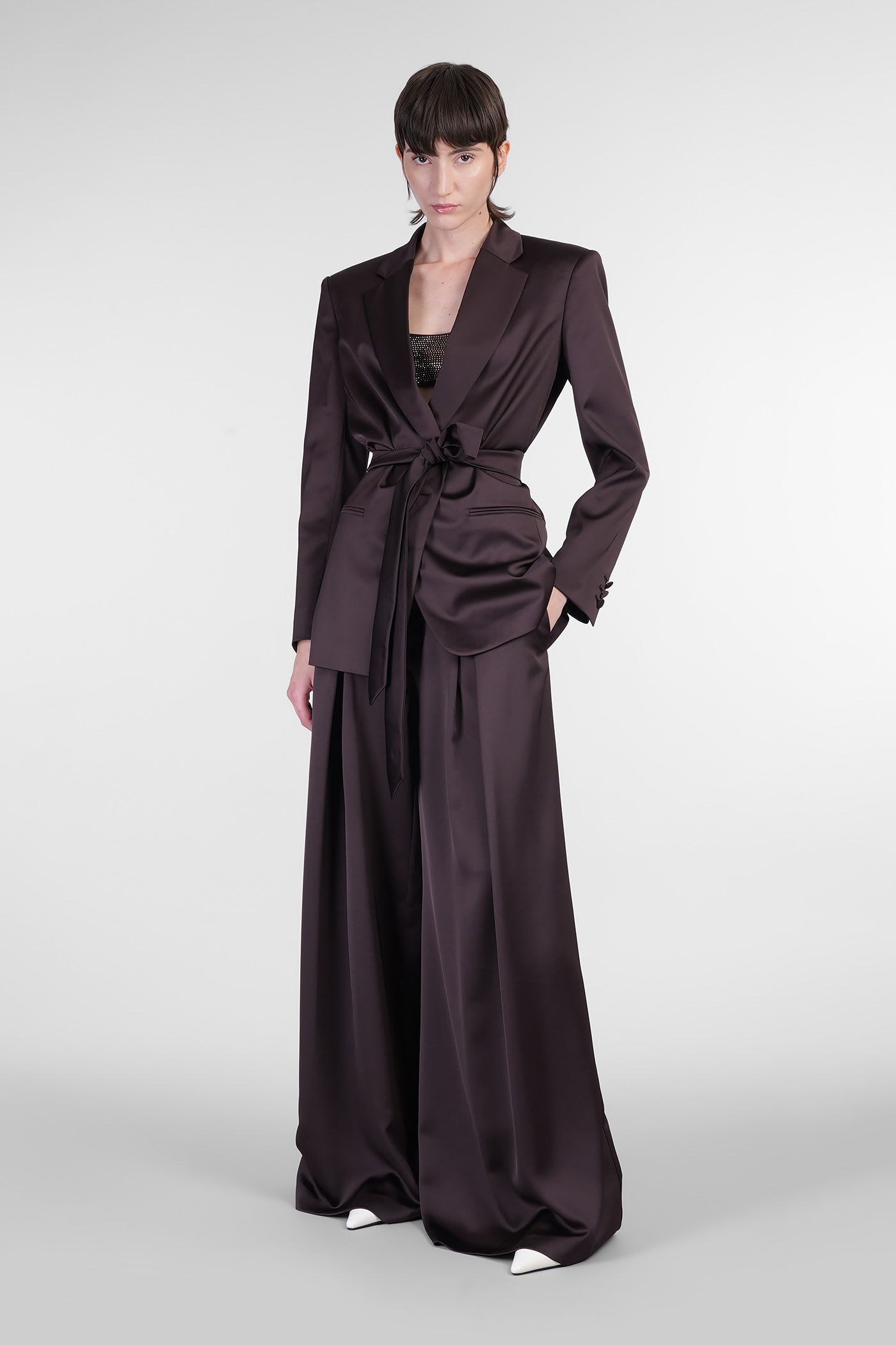 The Andamane Tara Pants In Brown Polyester