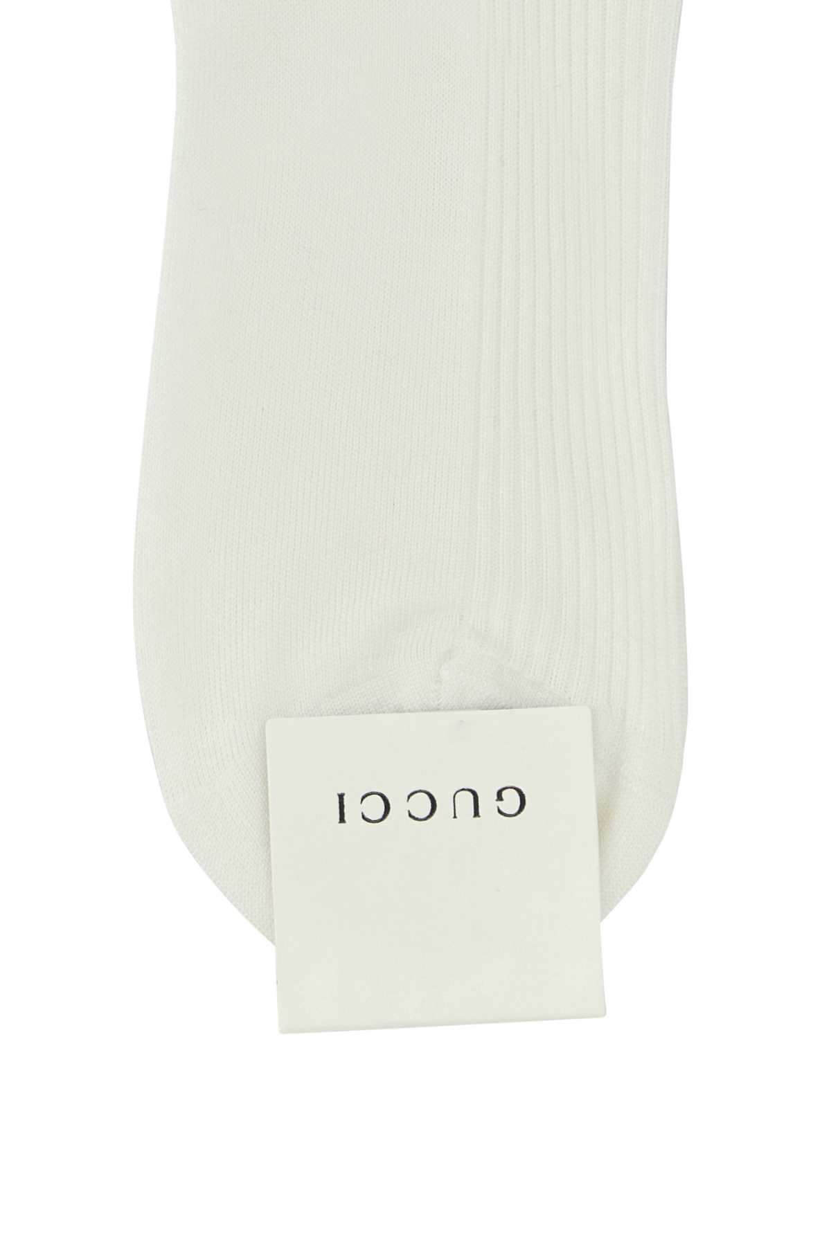 Gucci White Cotton Blend Socks
