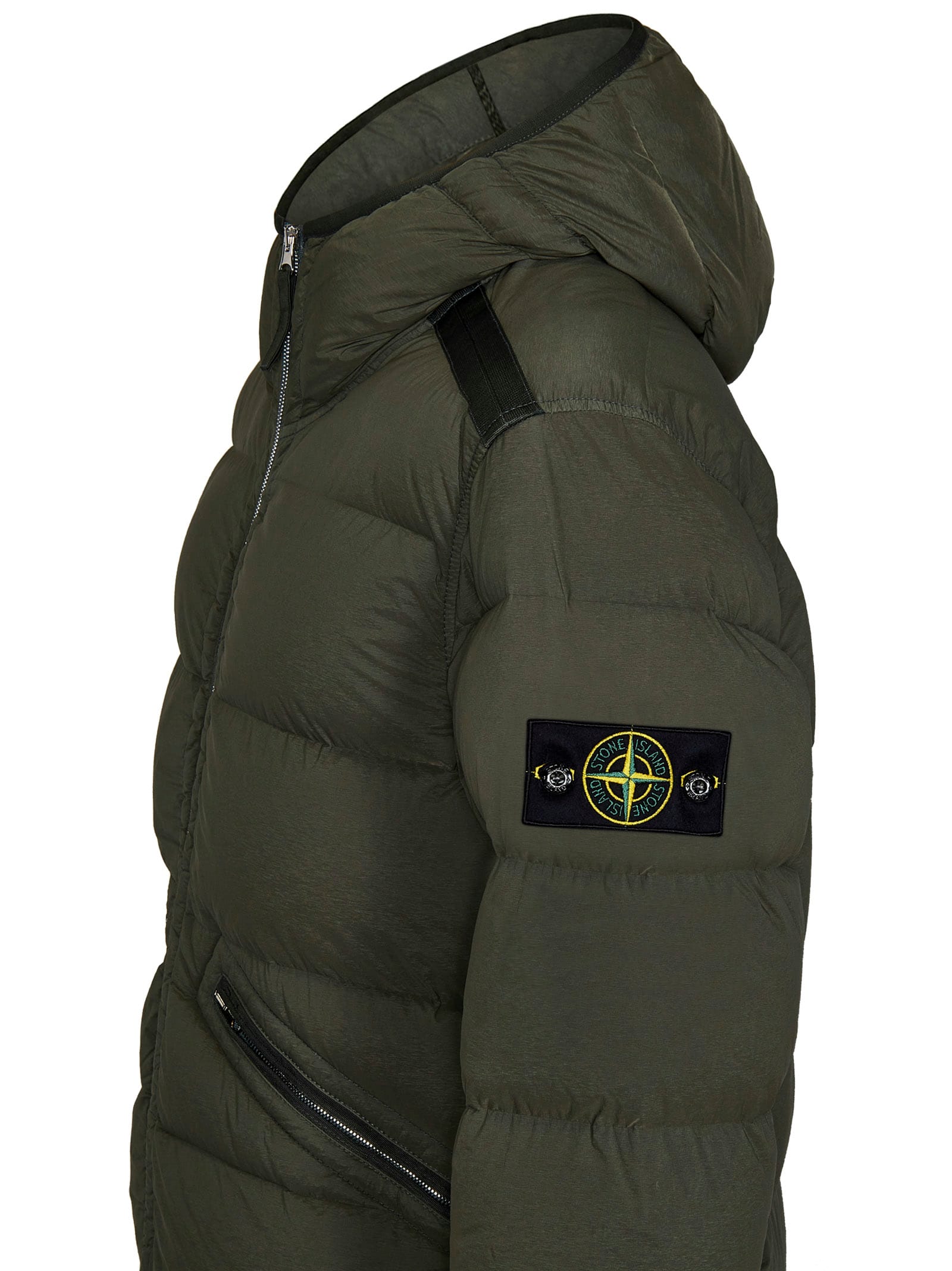 Shop Stone Island Down Jacket In Green