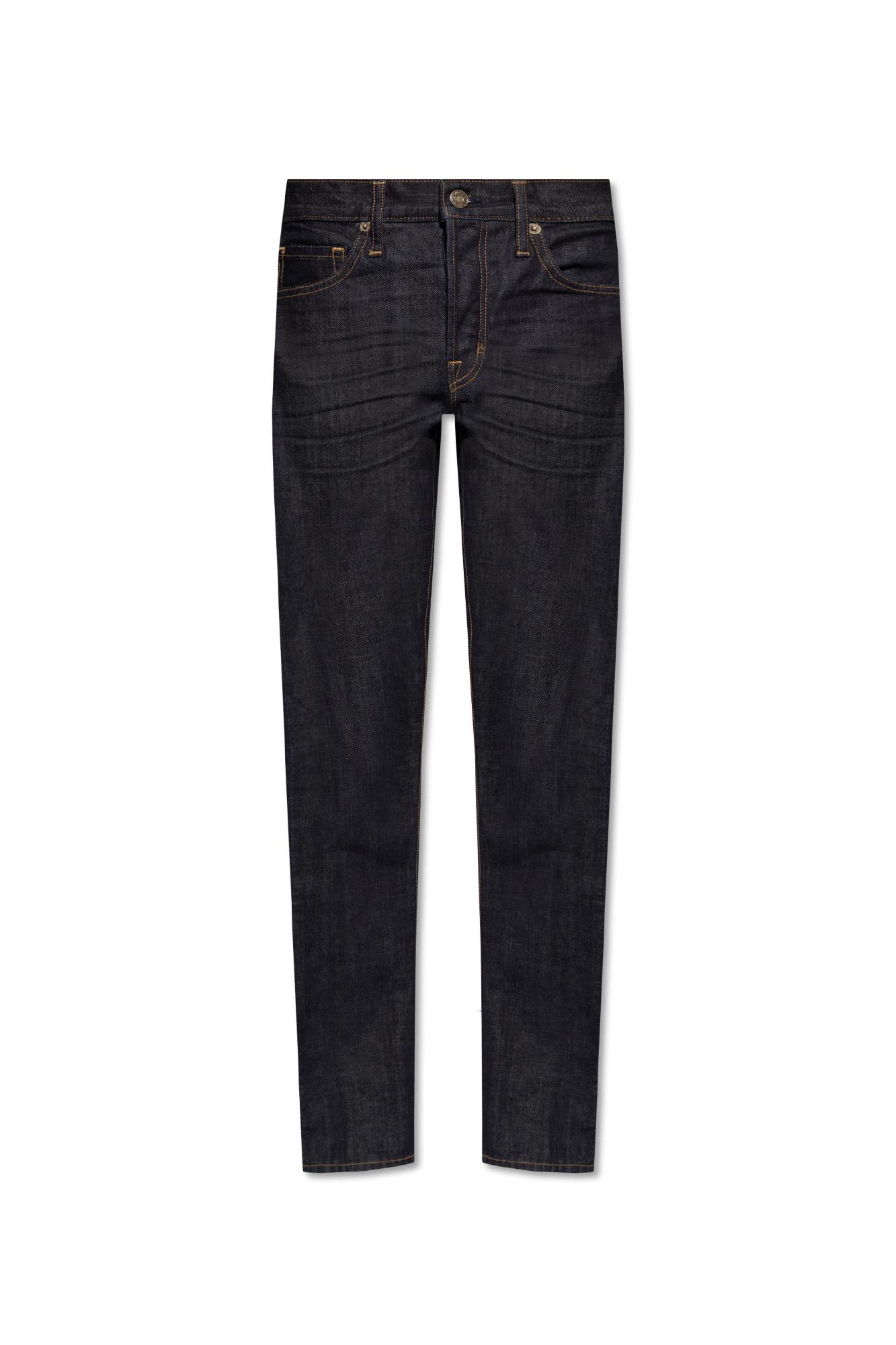 Shop Tom Ford Slim Fit Jeans In Blue