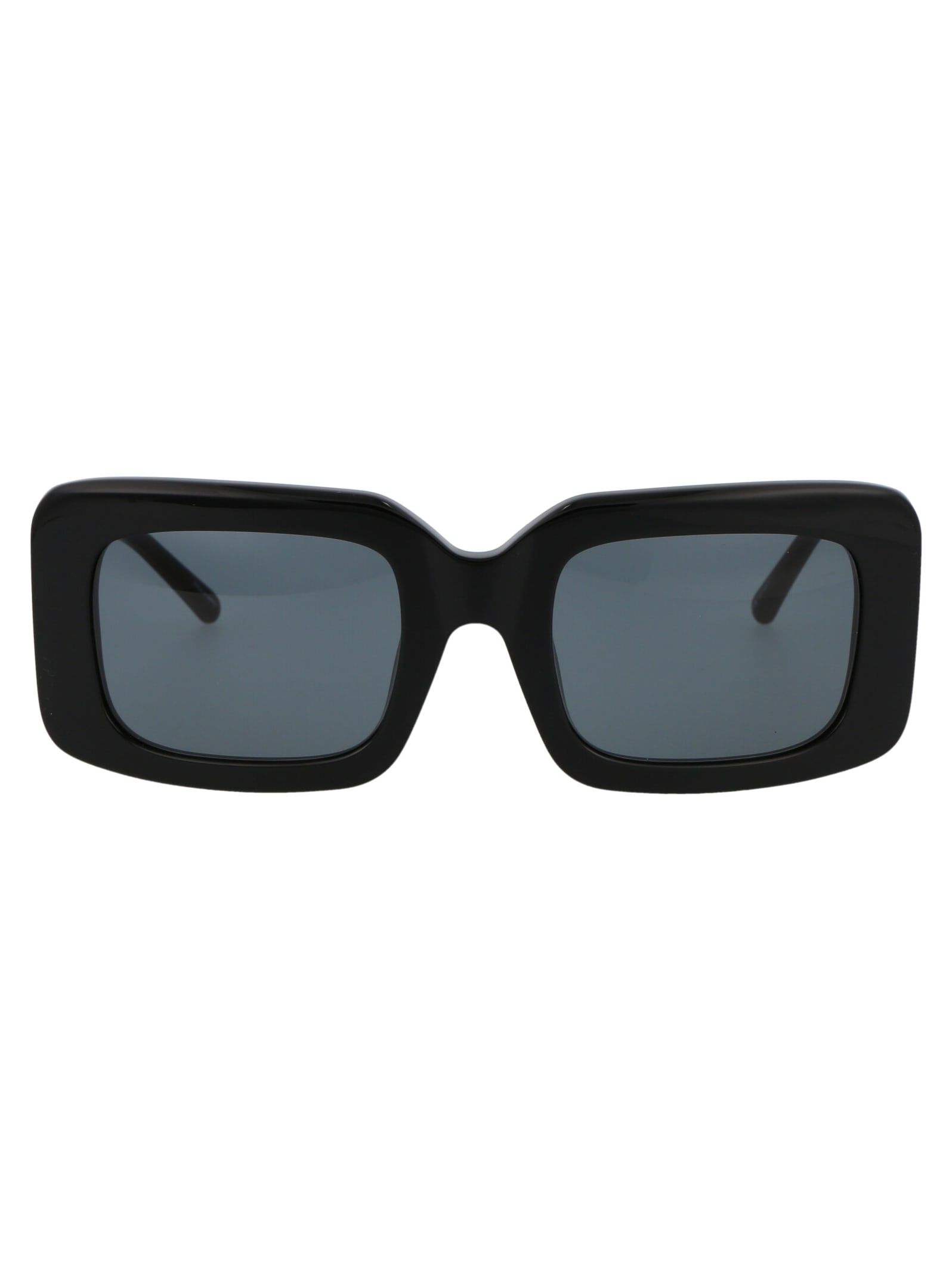 Shop Attico Jorja Sunglasses In Black/silver/grey