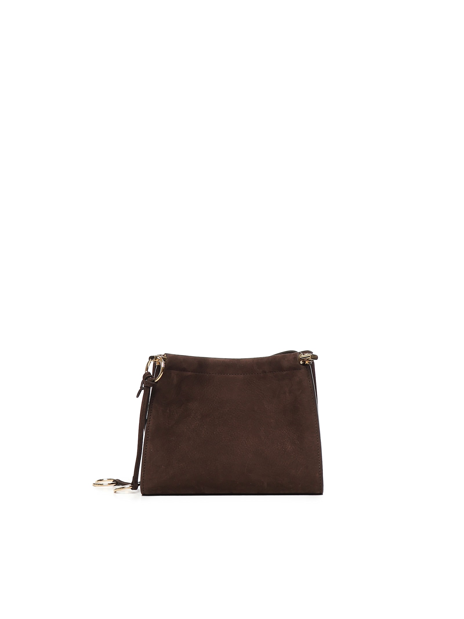 Alaïa Le Click Medium Square Bag In Nubuck In Brown