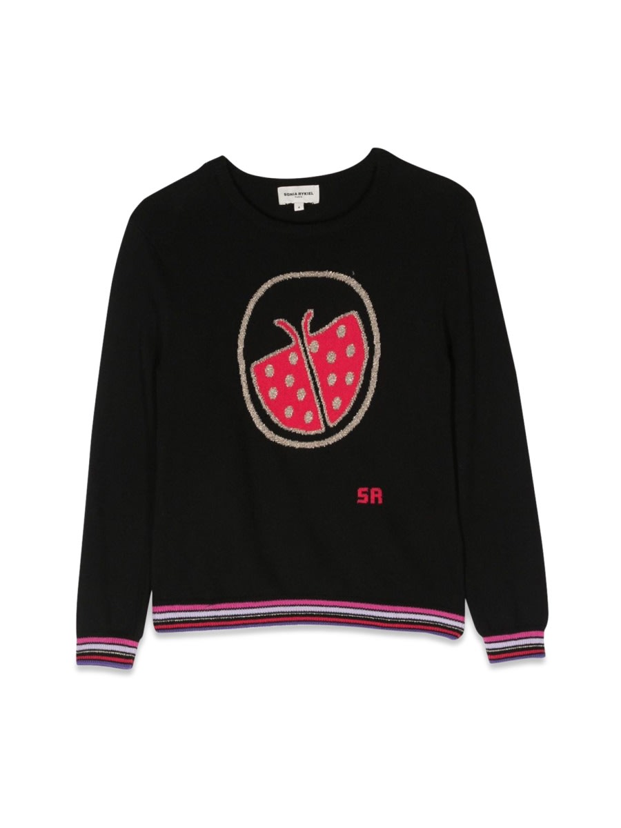 Shop Sonia Rykiel Ladybug Choker Pullover In Black