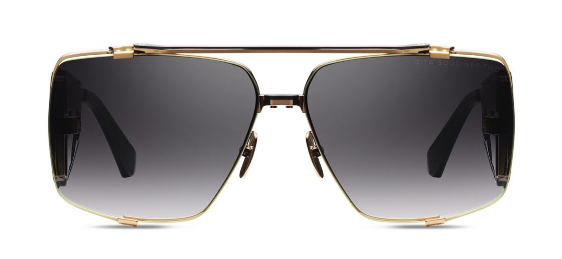 Dita Souliner-two - Gold / Black Iron Sunglasses