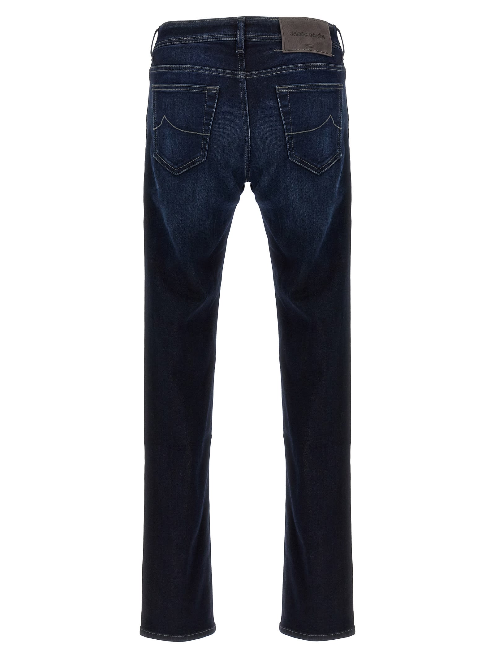 Jacob Cohen Five-pocket Denim Trousers Featuring Belt Loops In Blue