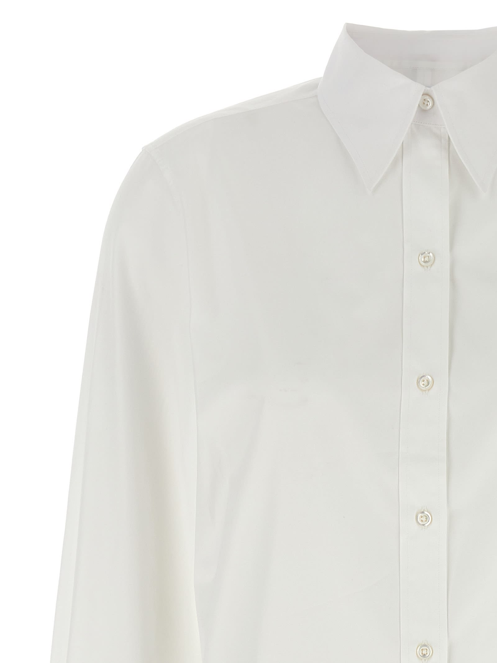 Thom Browne Easy-fit Point Collar Shirt In White
