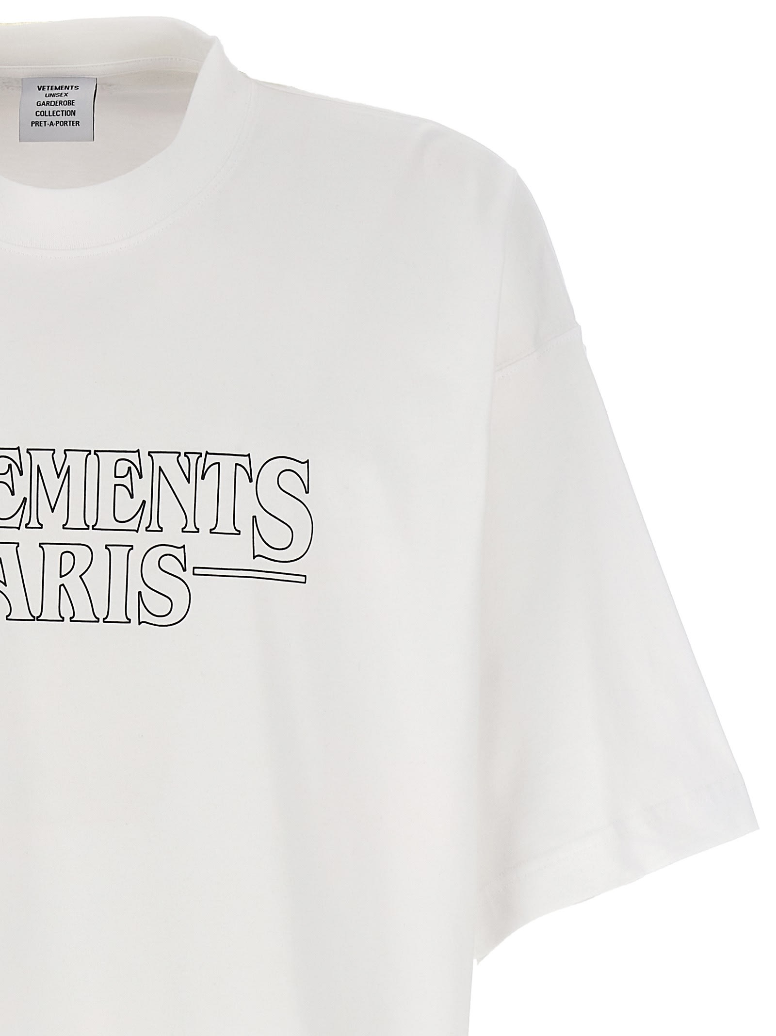 Shop Vetements Logo T-shirt In White