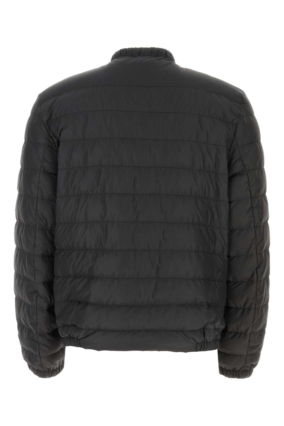 Shop Prada Black Polyester Down Jacket In Nero