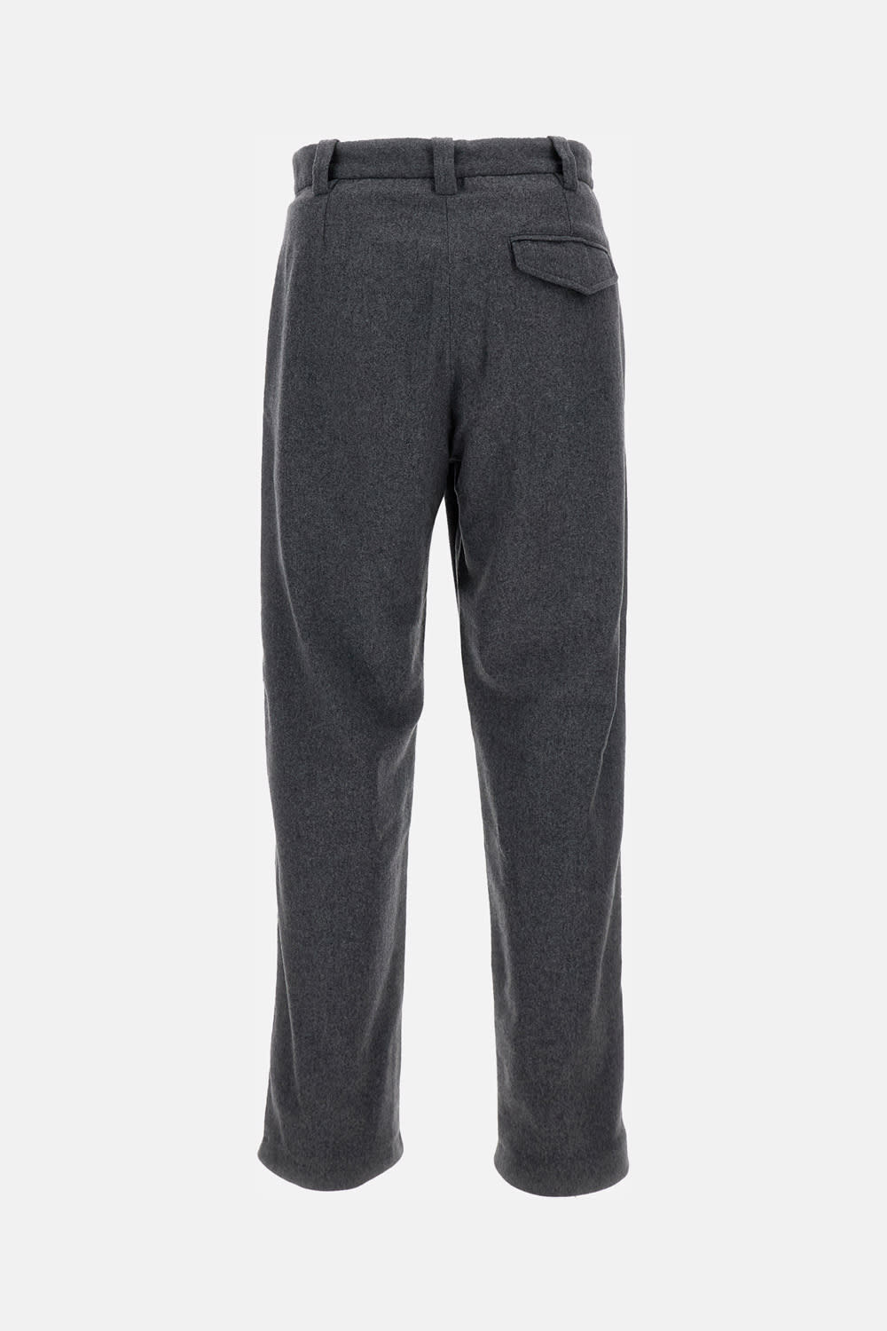Apc Pleated Wool-blend Trousers In Gray