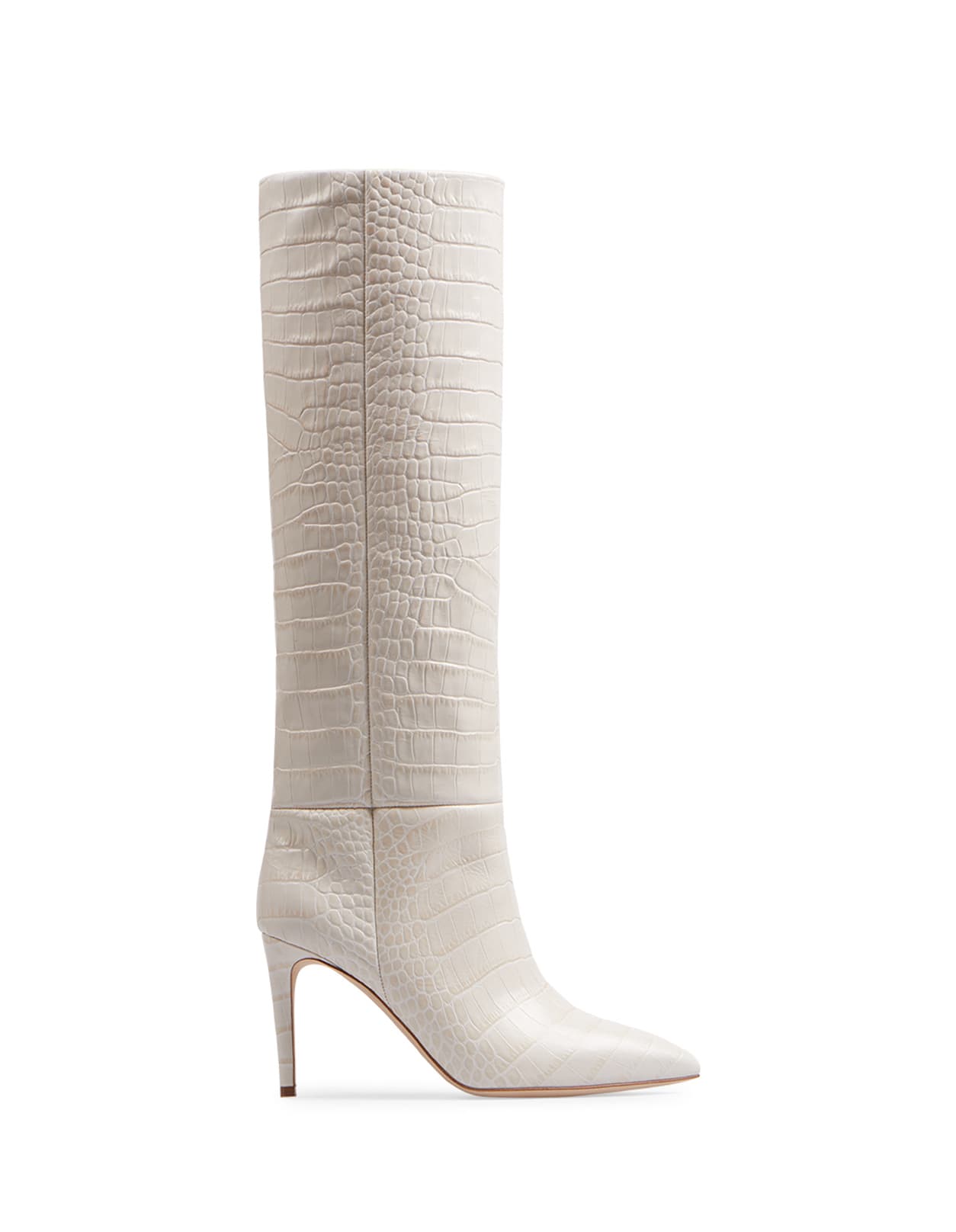 Texas Bone China Leather Boots Print In Bianco | ModeSens